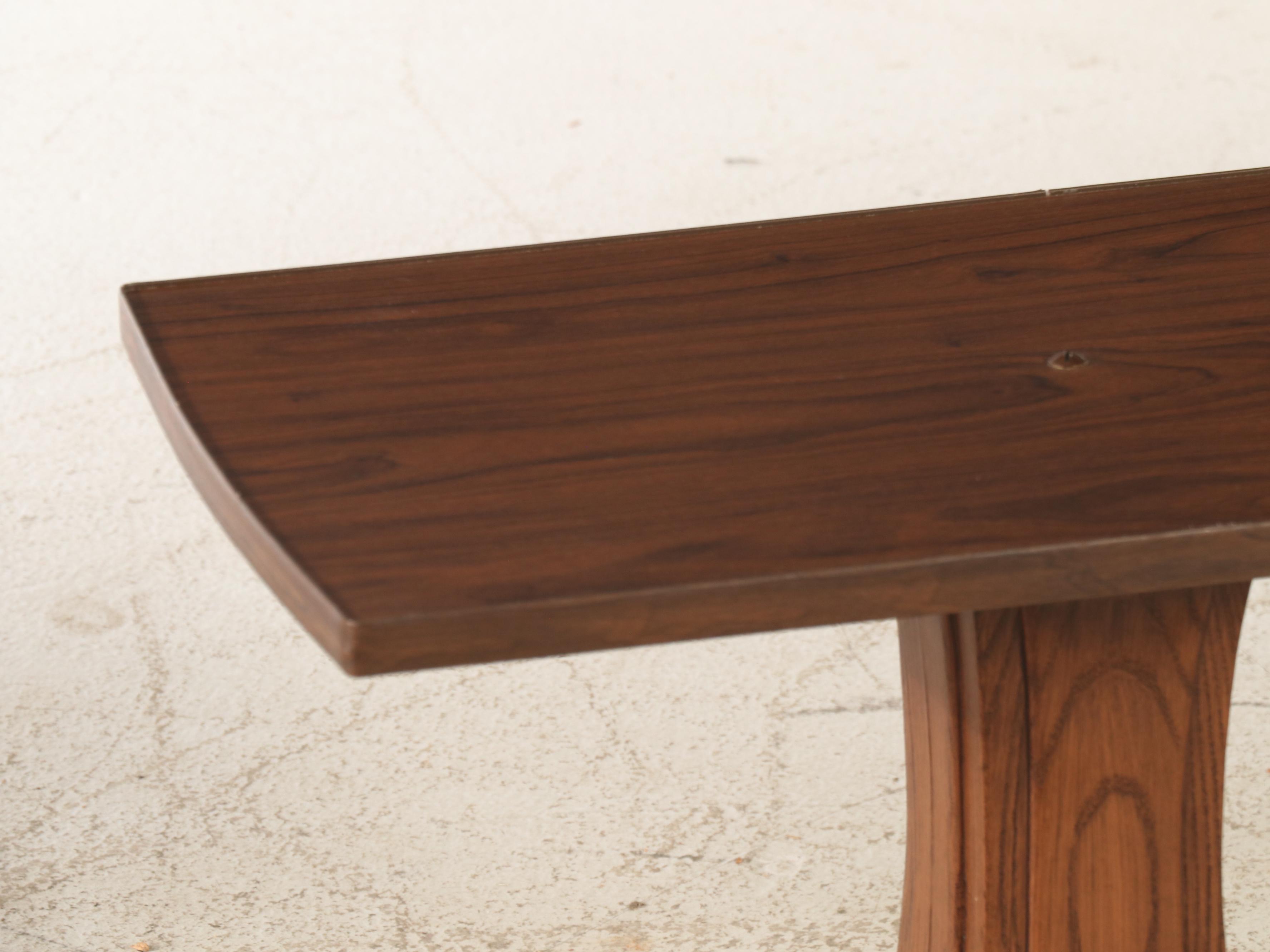 Gusdorf Oak and Faux Bois Rolling TV Stand, 1970s