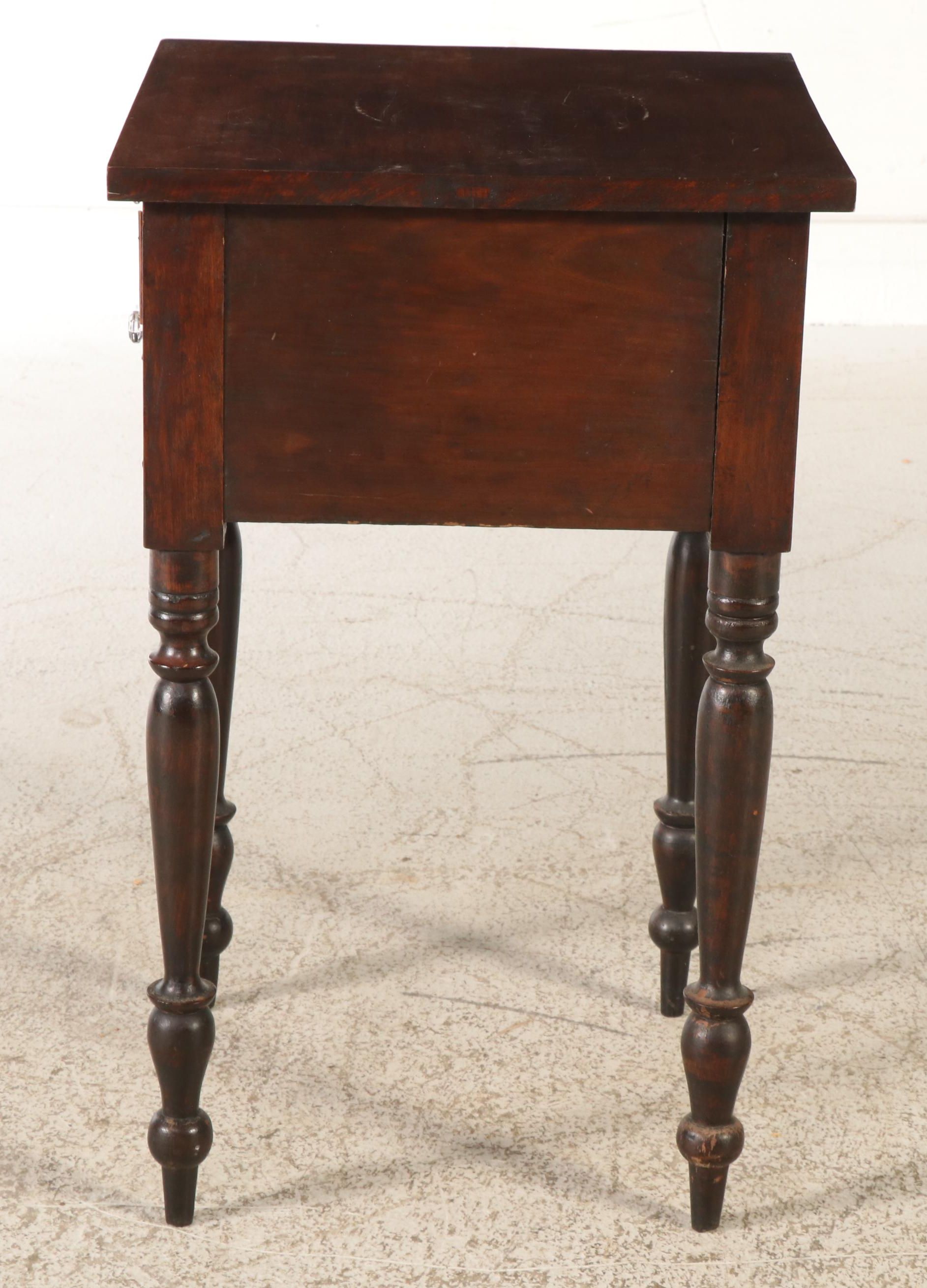 Sheraton Style Cherry Two-Drawer Stand, 19th Century