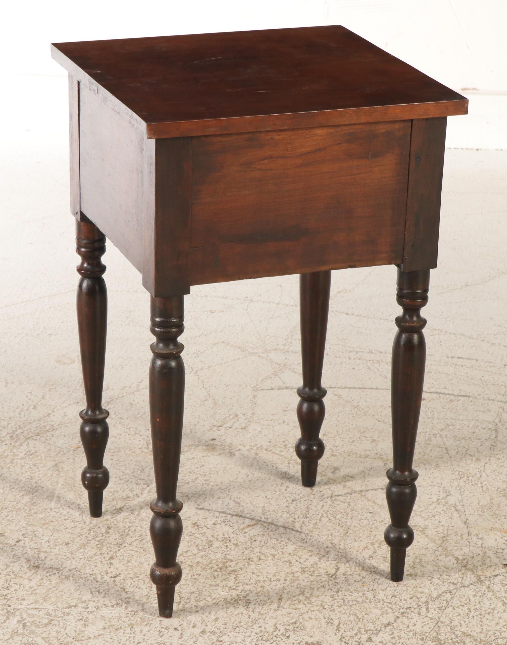 Sheraton Style Cherry Two-Drawer Stand, 19th Century