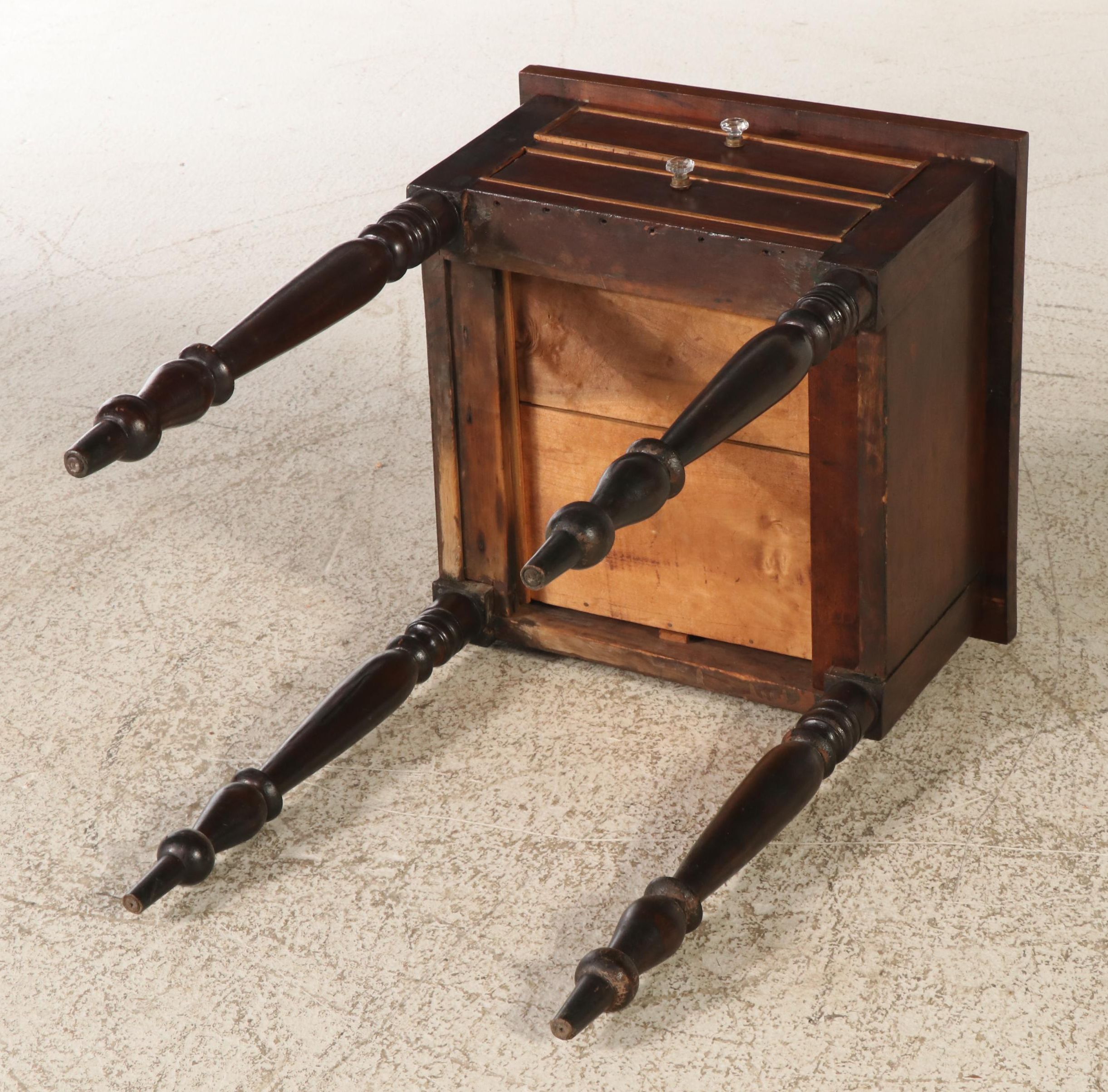 Sheraton Style Cherry Two-Drawer Stand, 19th Century