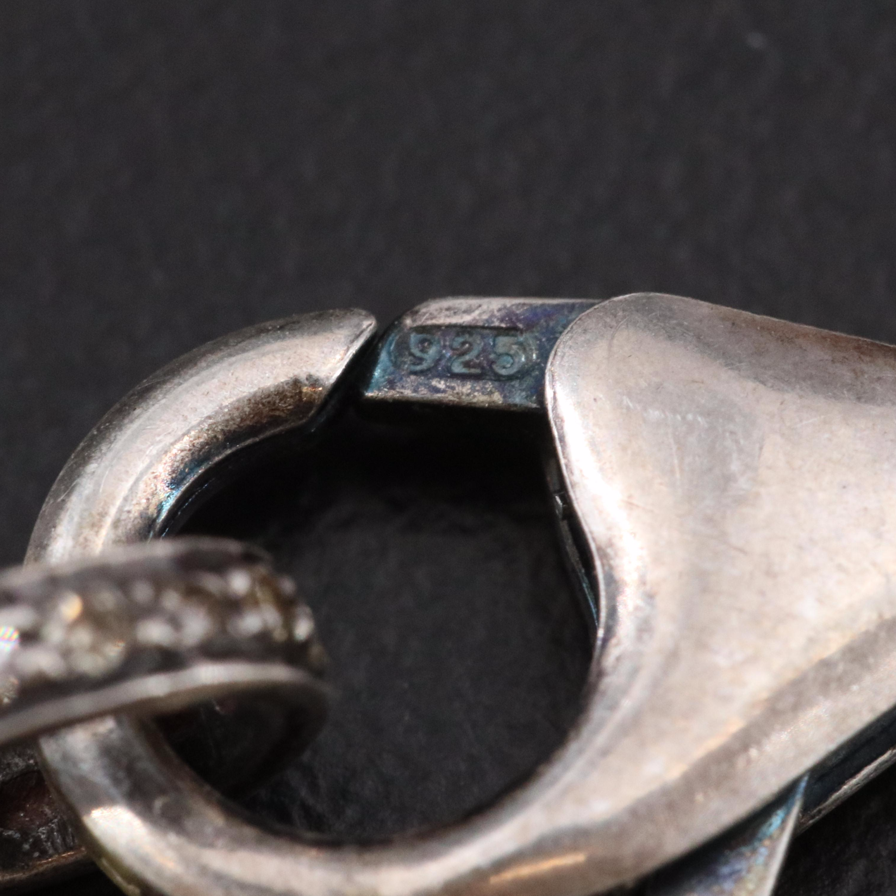 Sterling Necklace with Moonstone and Labradorite attributed to Sheryl Lowe