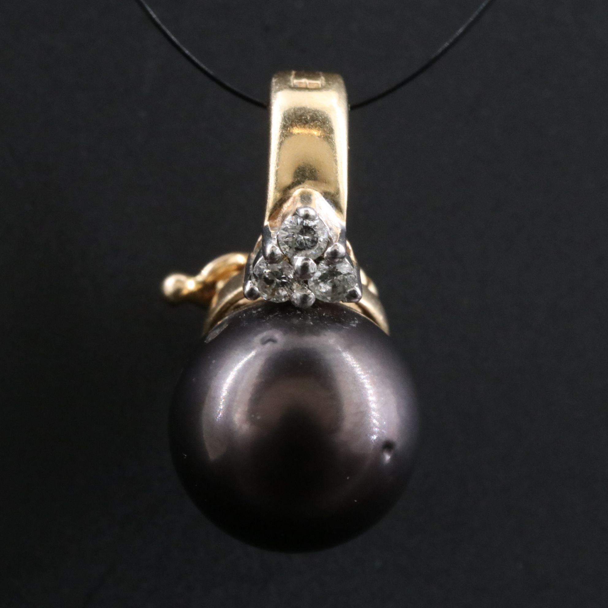 14K Pearl and Diamond Earrings and Pendant