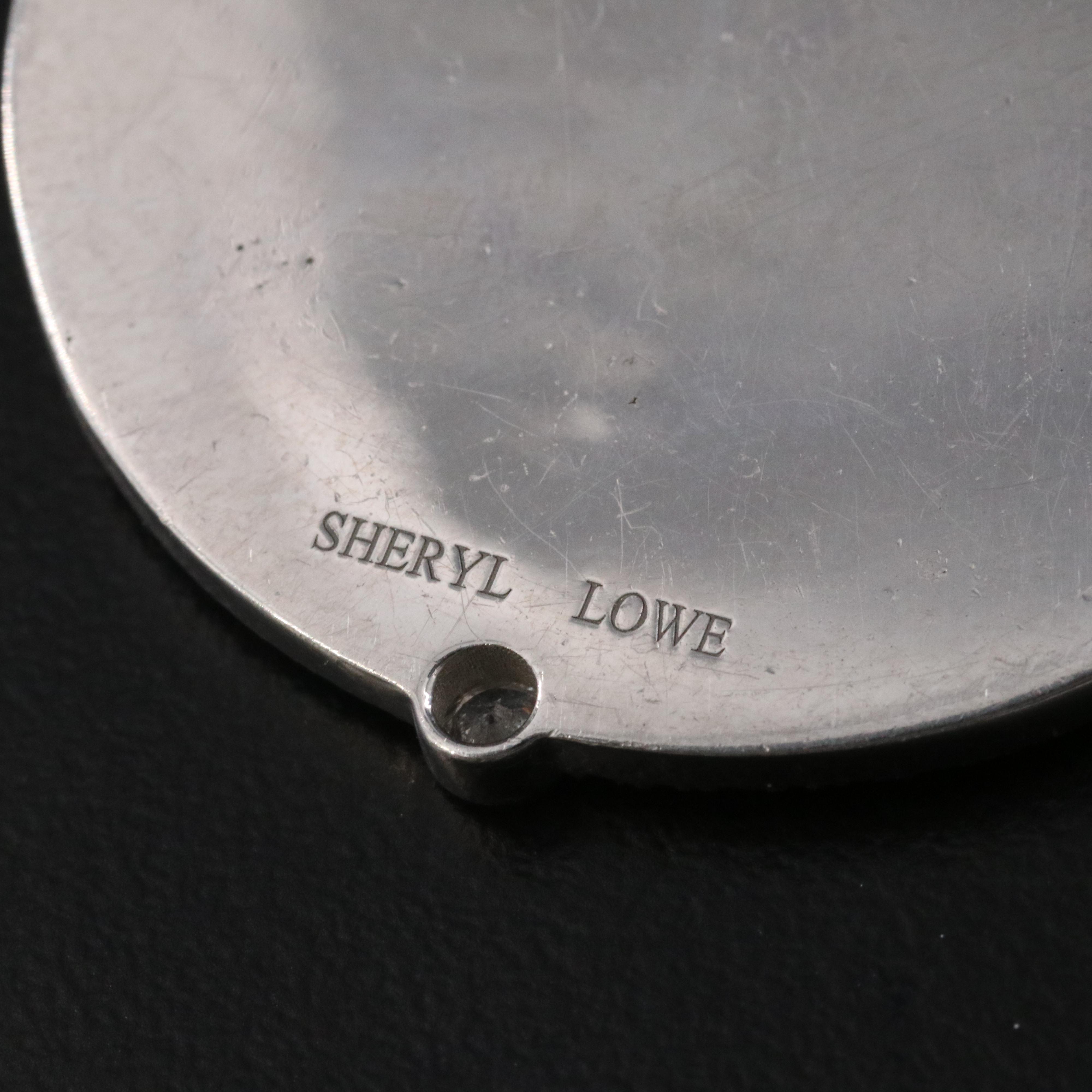 Sheryl Lowe Sterling Aquamarine Necklace with Diamond Compass Pendant