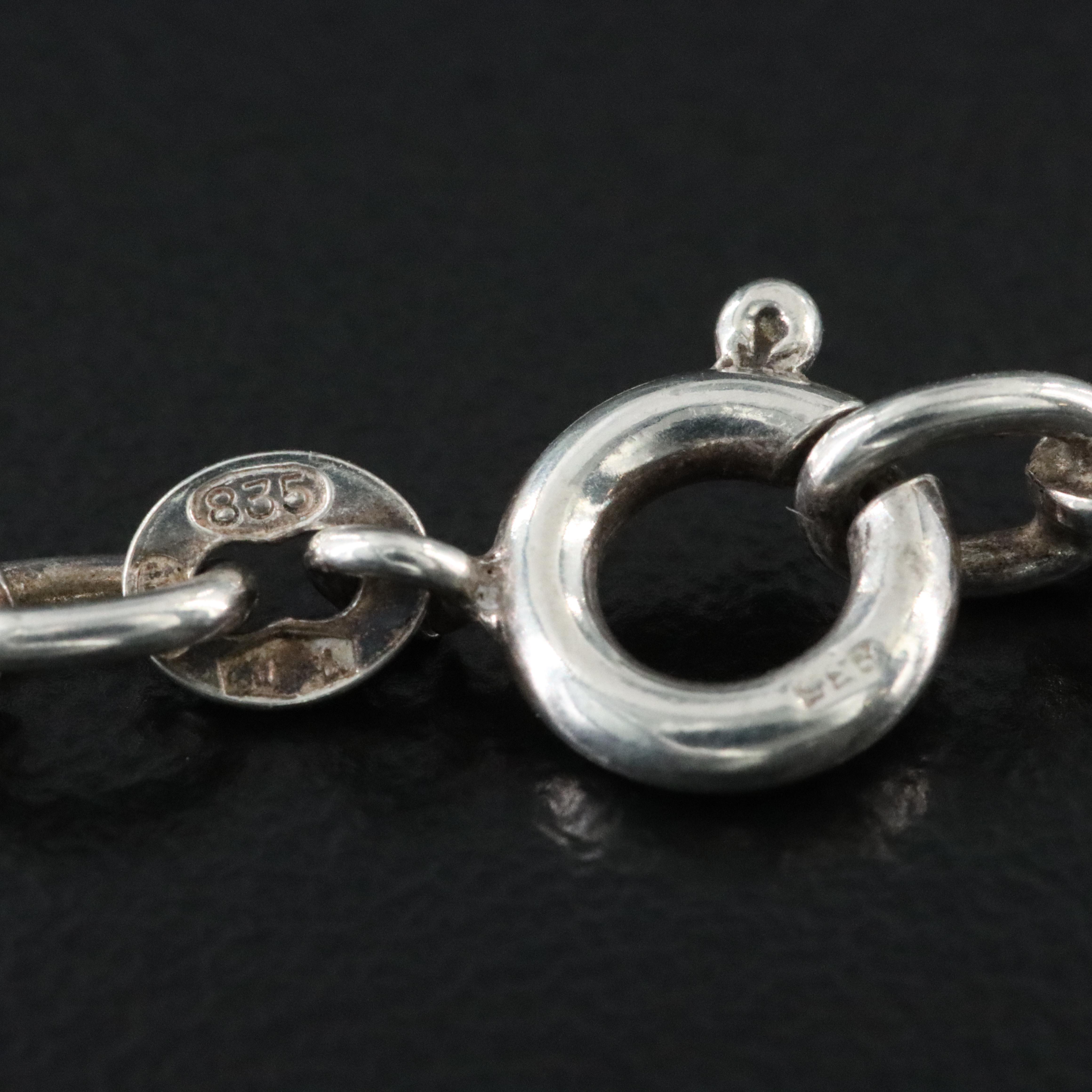 835 Silver Paper Clip Chain Necklace