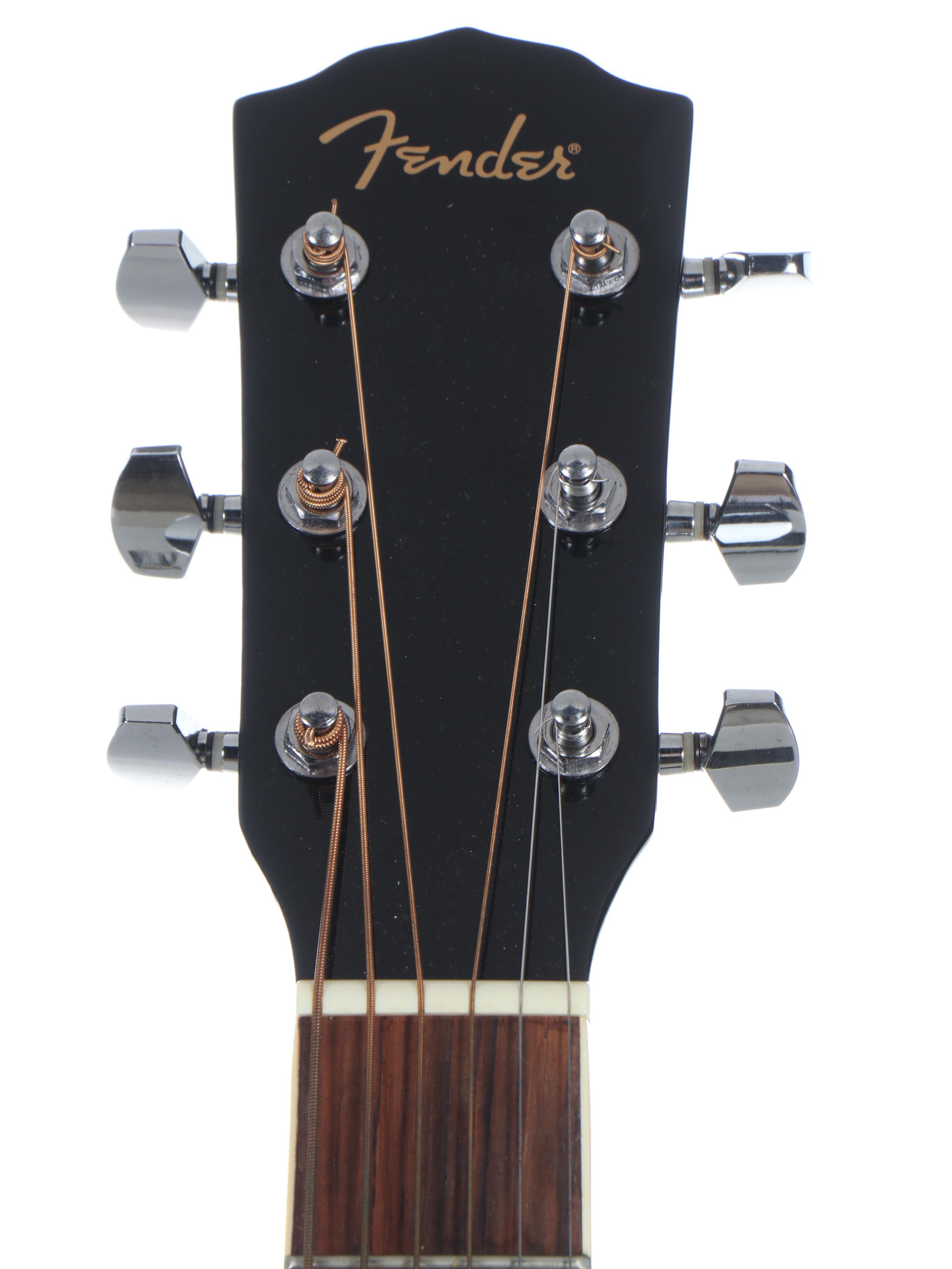 Fender Black Acoustic Electric Guitar with Tolex Case