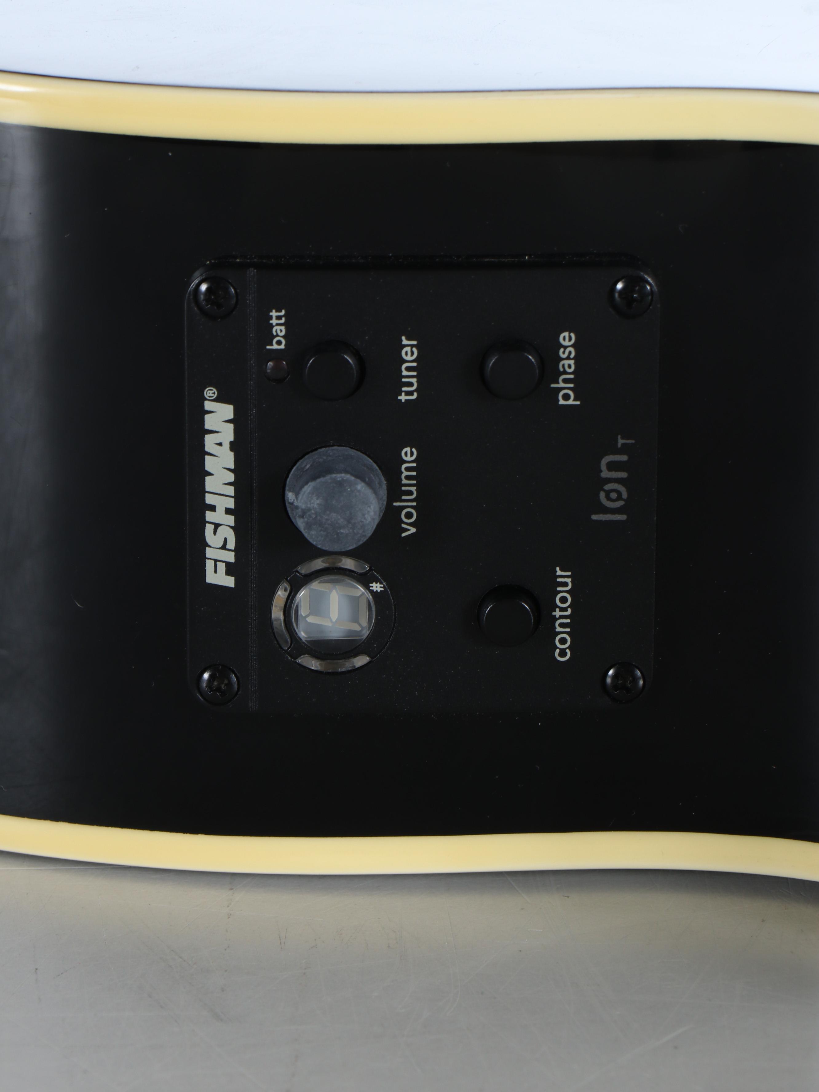 Fender Black Acoustic Electric Guitar with Tolex Case