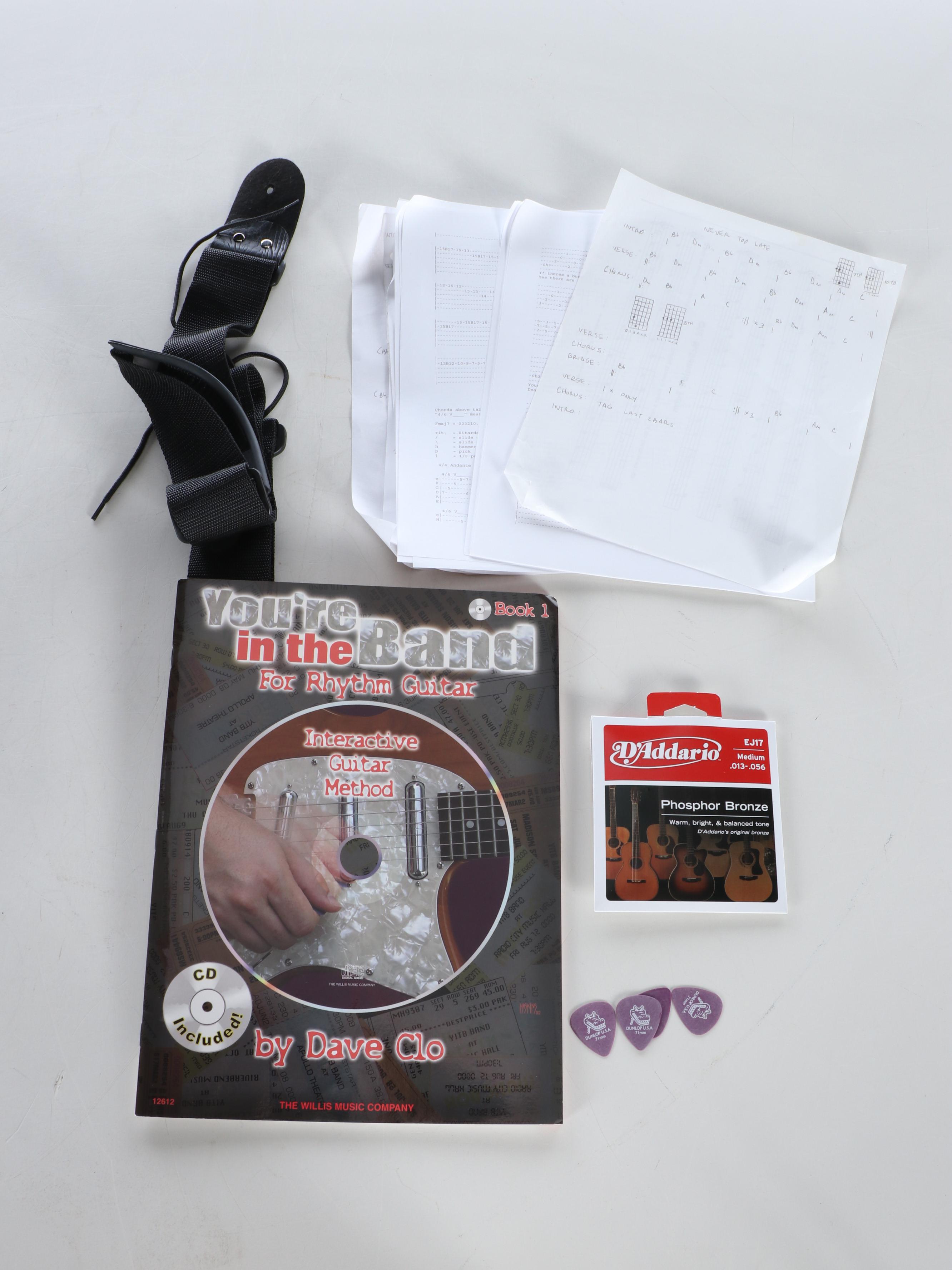 Fender Black Acoustic Electric Guitar with Tolex Case