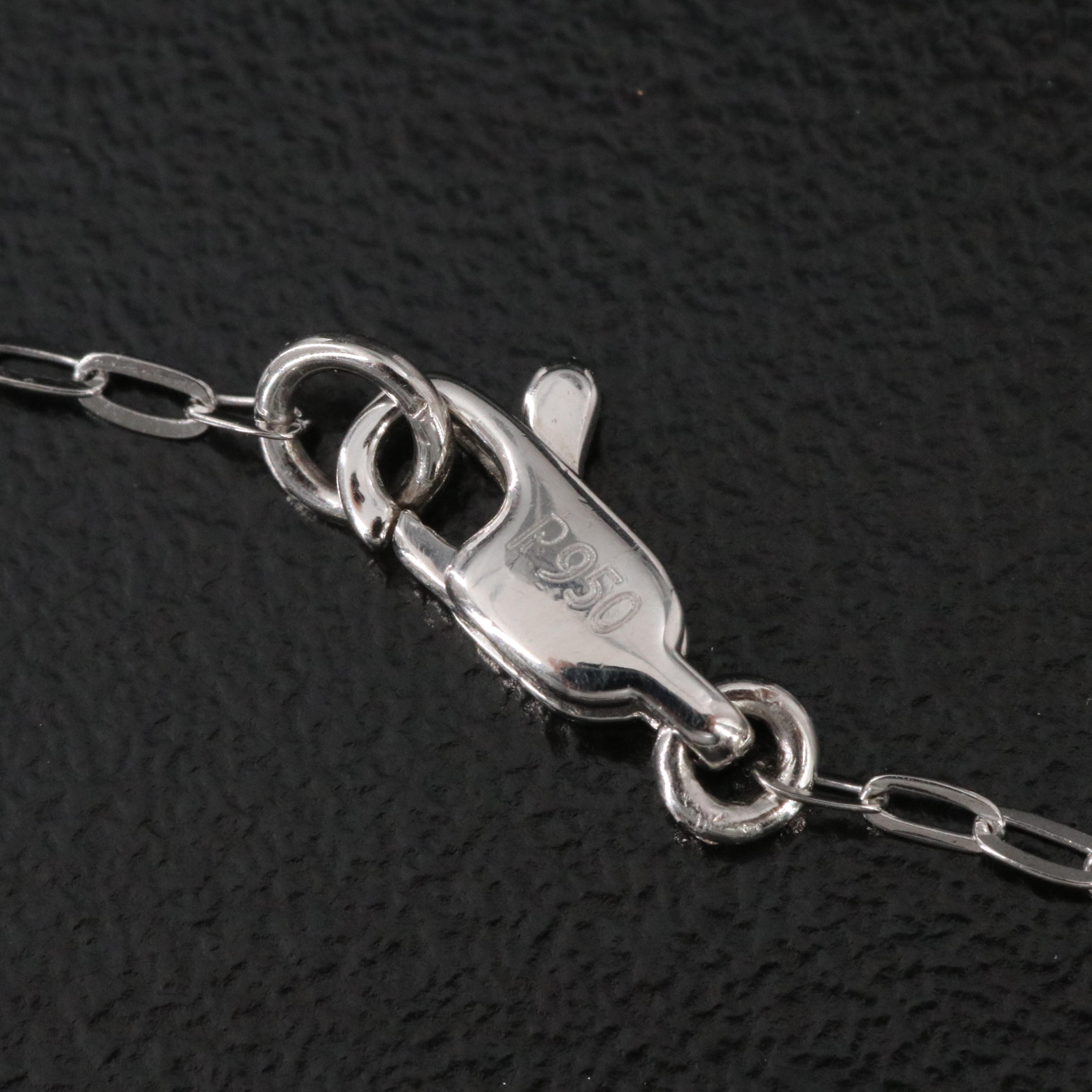 Platinum 4.86 CTW Lab Grown Diamond Station Bracelet