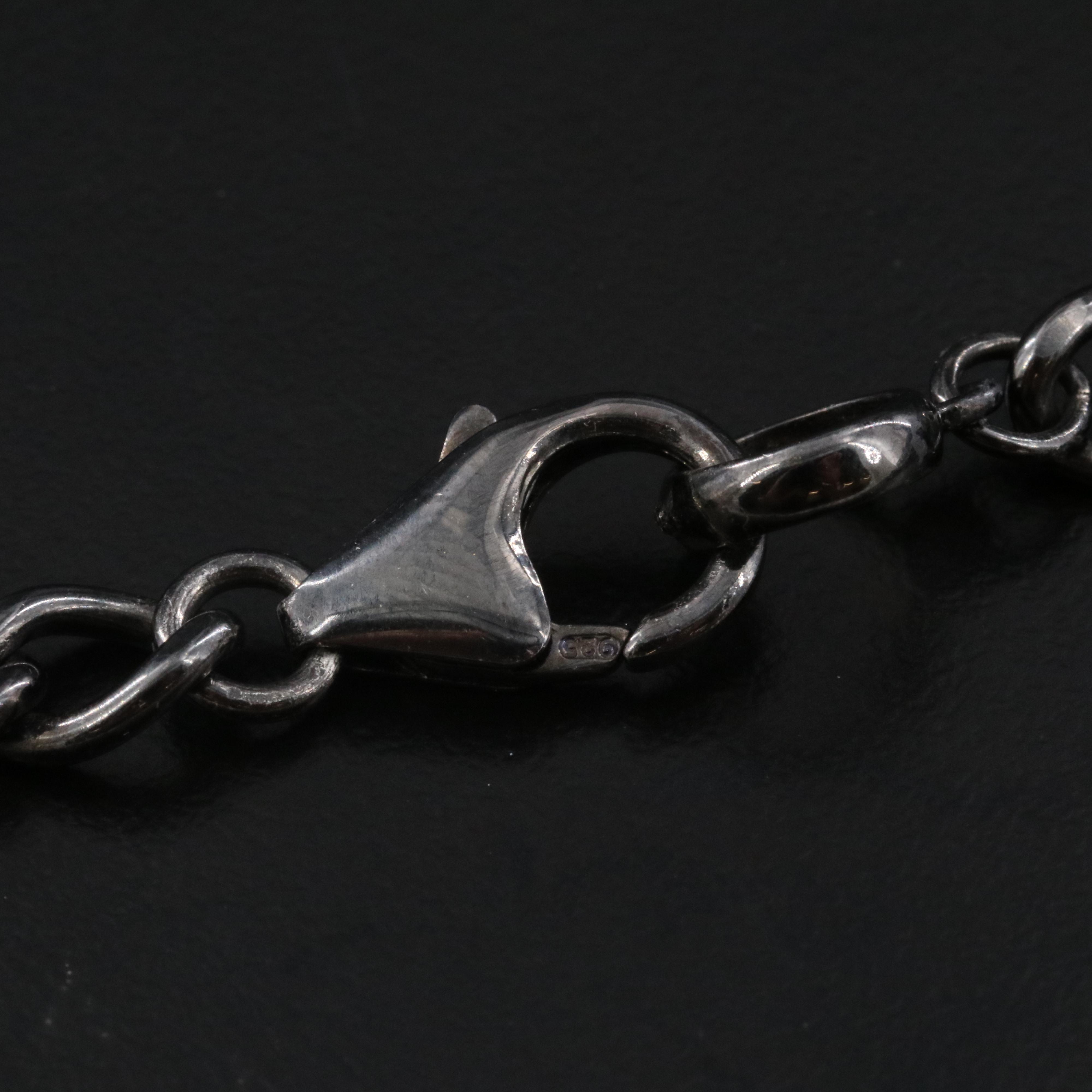 Sheryl Lowe Sterling Fancy Black Diamond Necklace