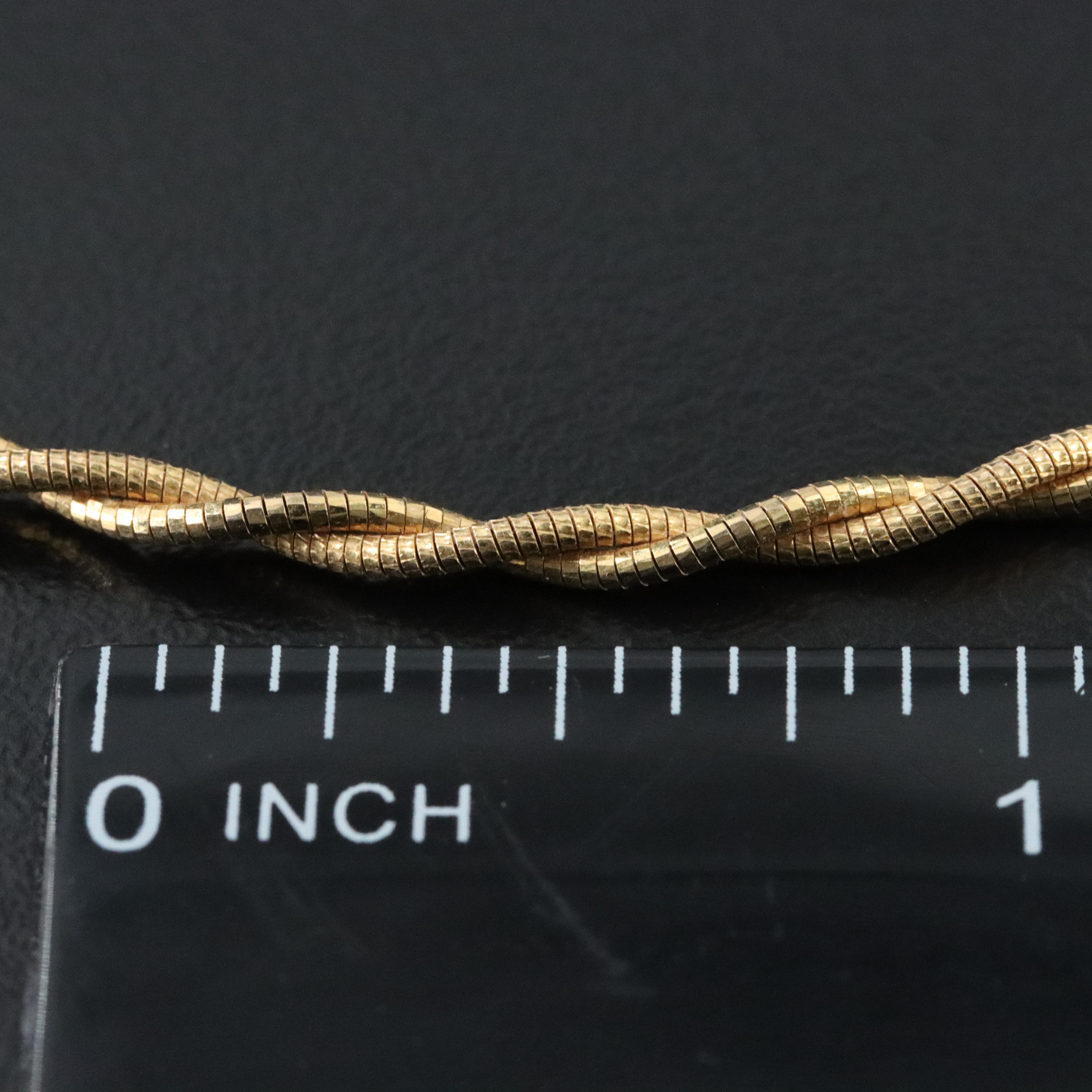 10K Braided Snake Chain Necklace