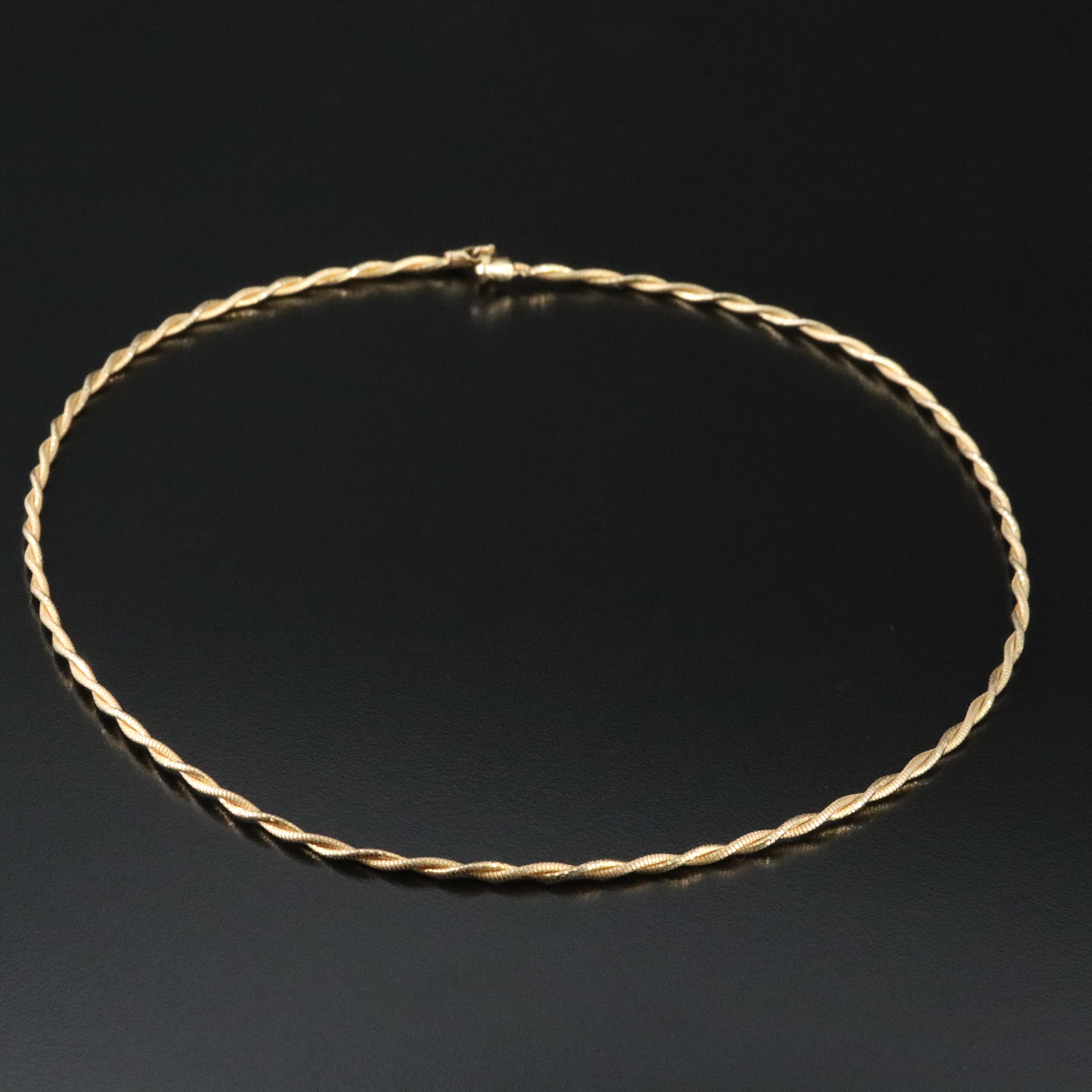 10K Braided Snake Chain Necklace