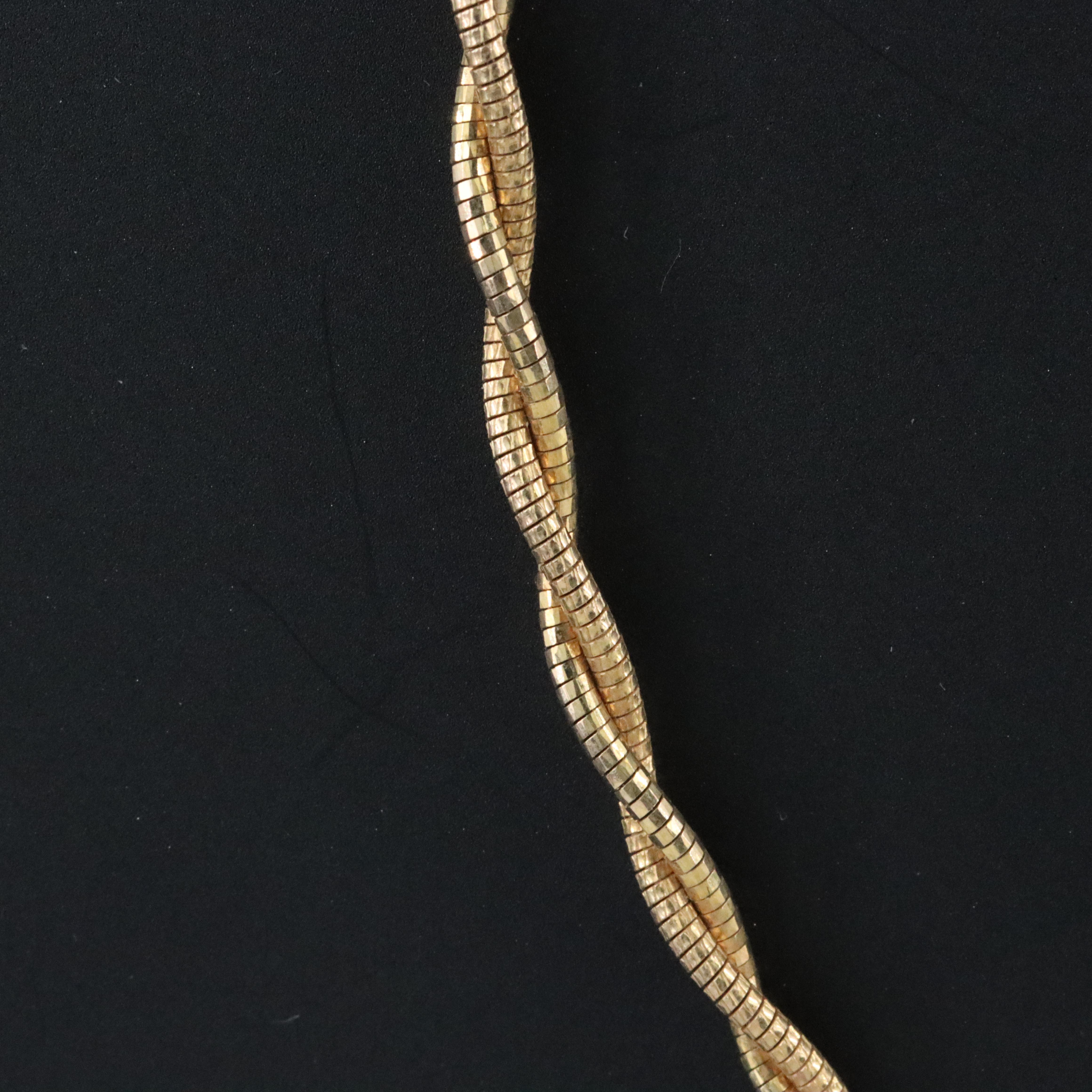 10K Braided Snake Chain Necklace
