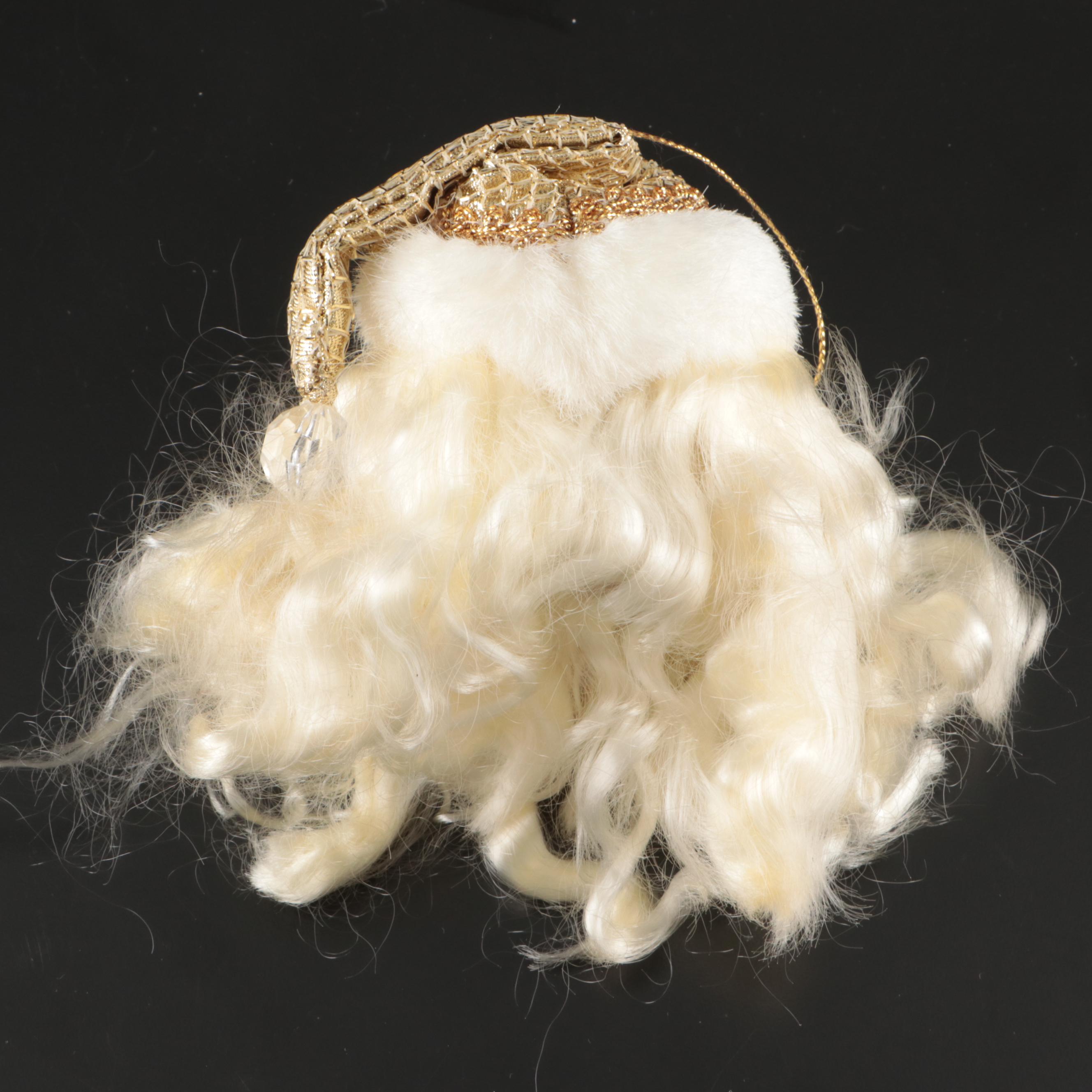 Porcelain Santa Claus Head Ornaments