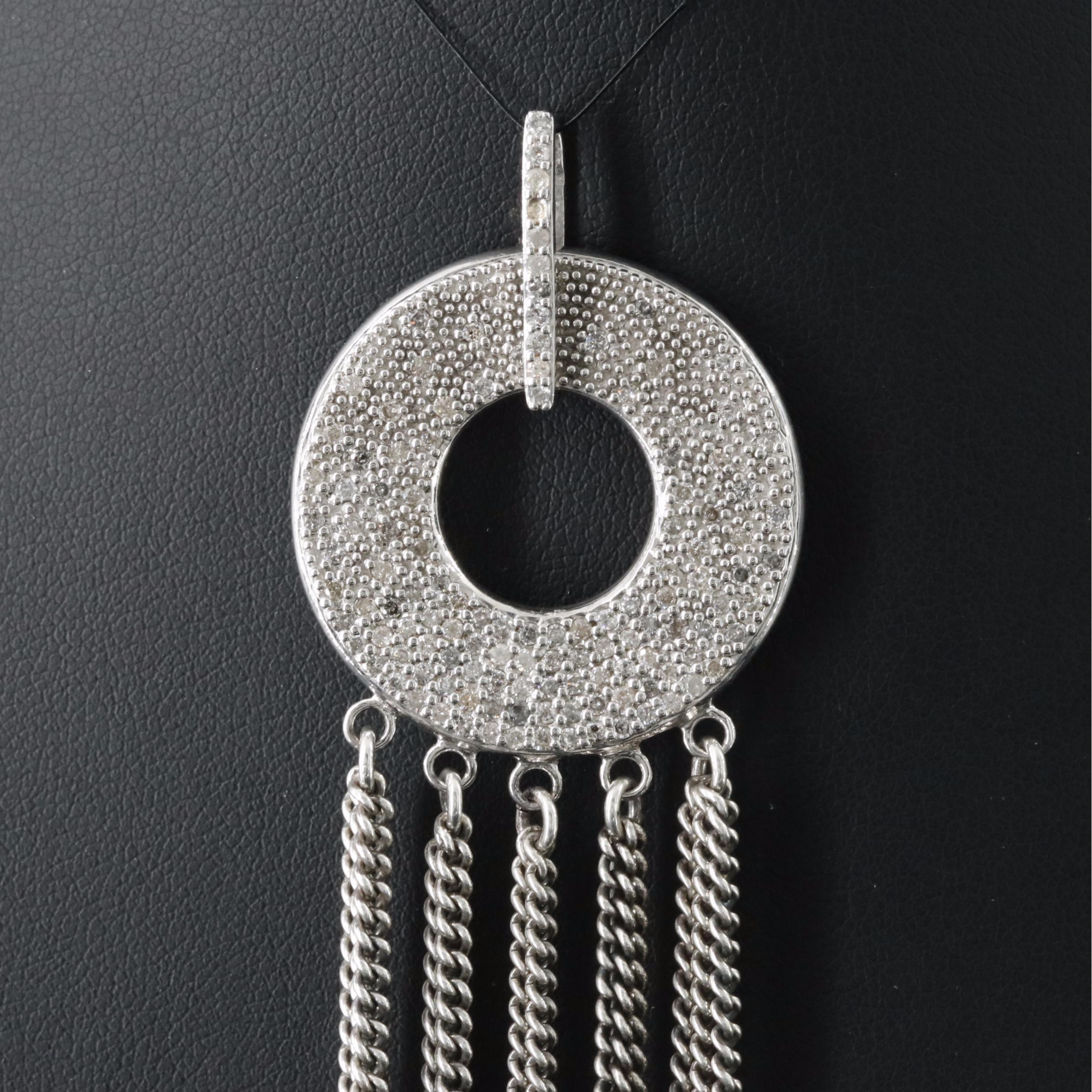 Sheryl Lowe Diamond Sterling Tassel Pendant