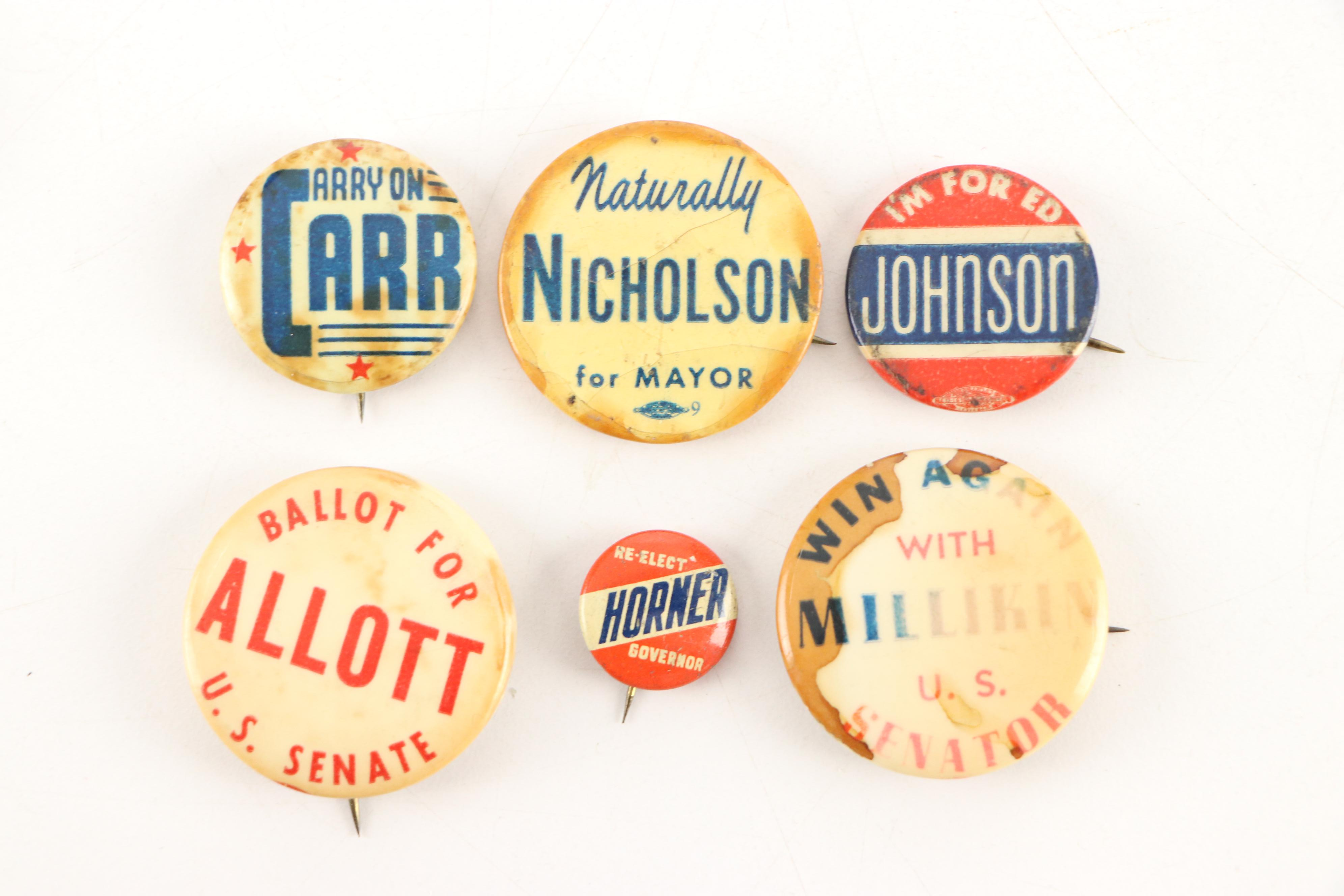 Colorado Political Pinbacks, Mid to Late 20th Century