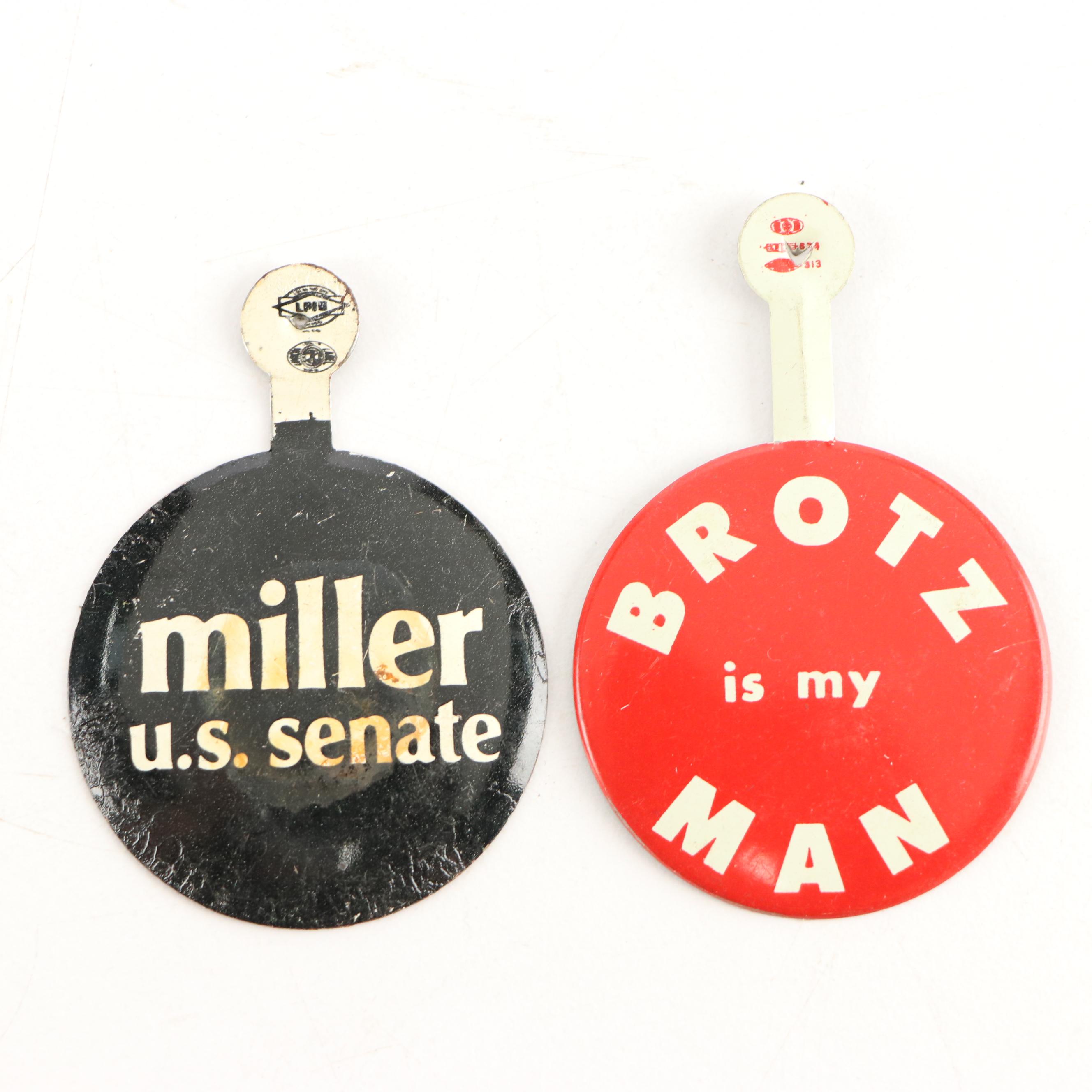 Colorado Political Pinbacks, Mid to Late 20th Century