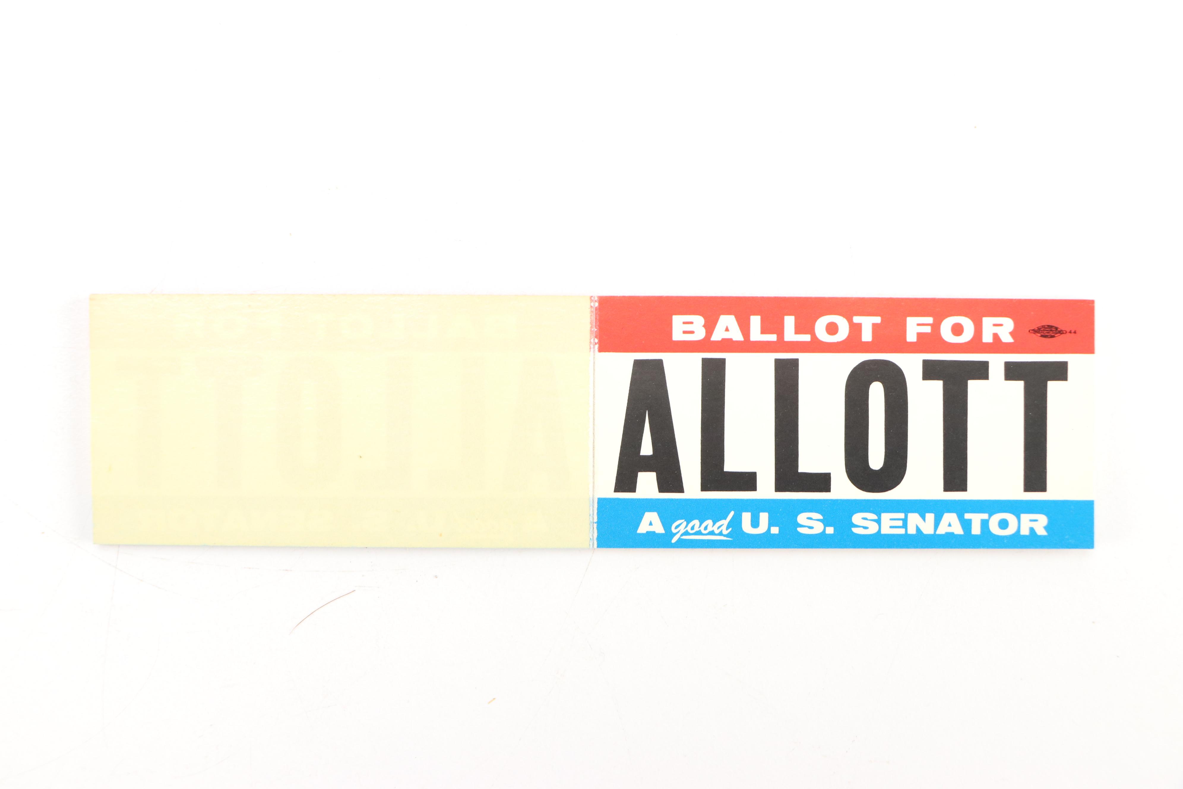 Colorado Political Pinbacks, Mid to Late 20th Century