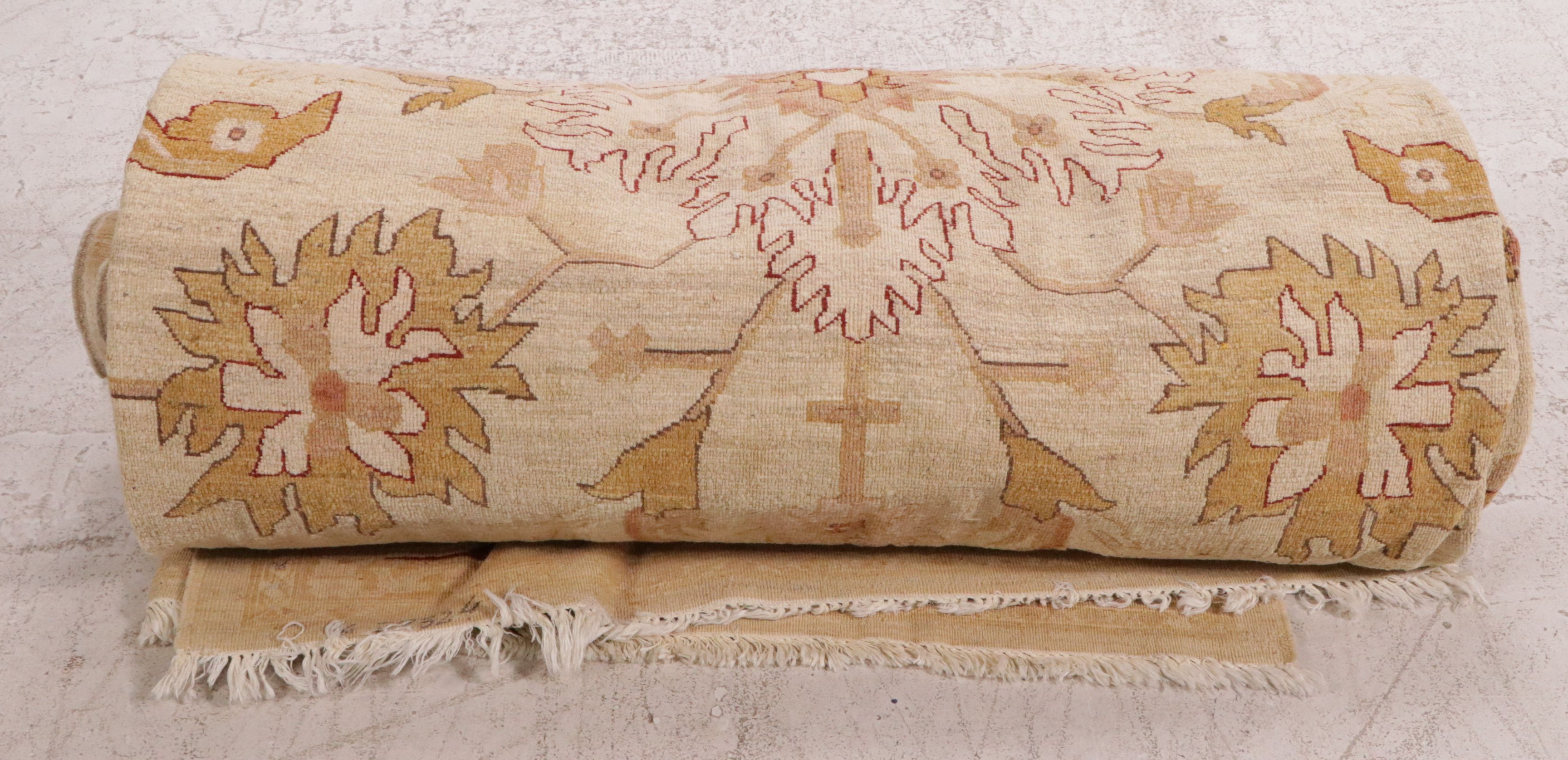 12' x 17'8 Hand-Knotted Pakistani Peshawar Room-Sized Rug