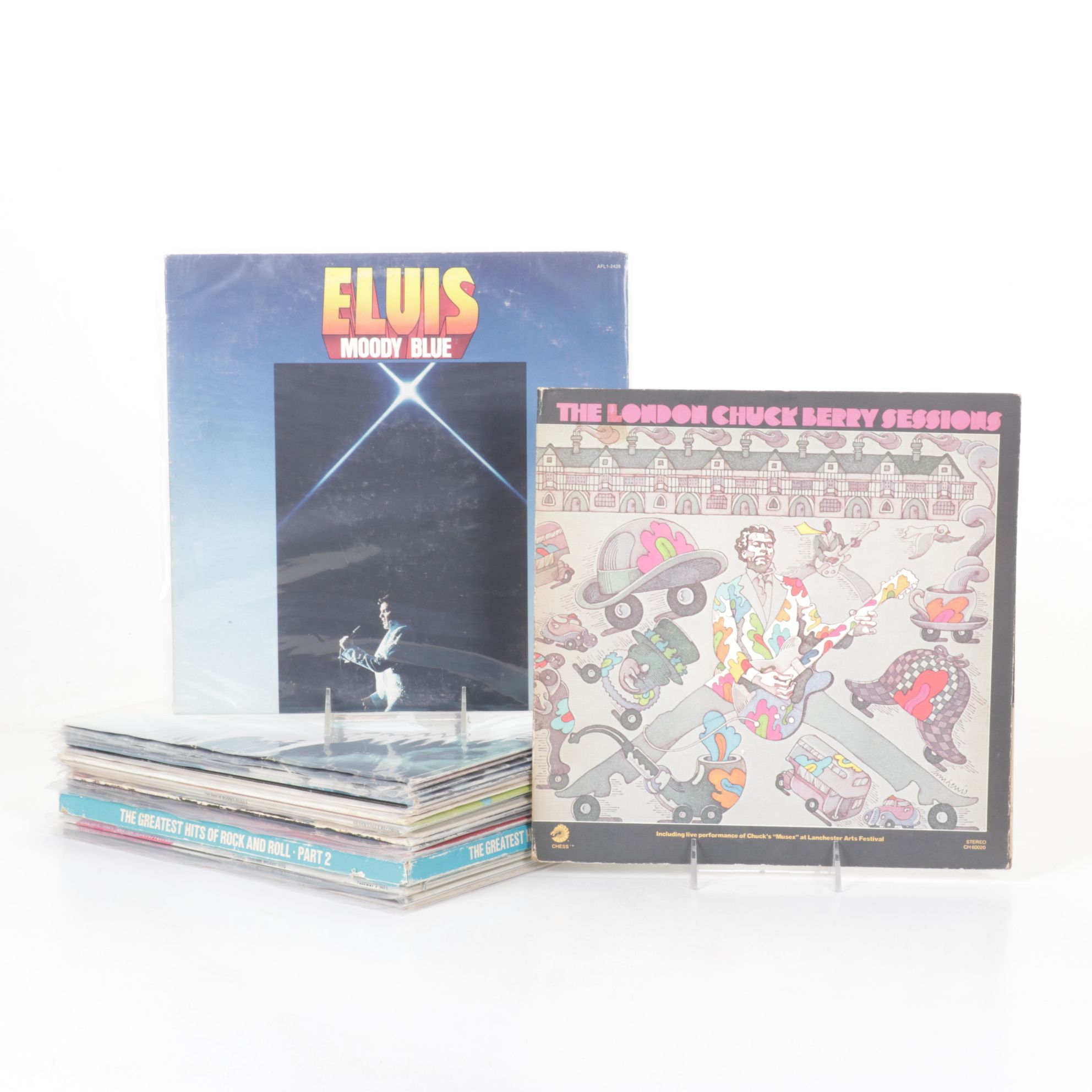 Elvis, Chuck Berry, Chubby Checker, Buddy Holly, and More Records