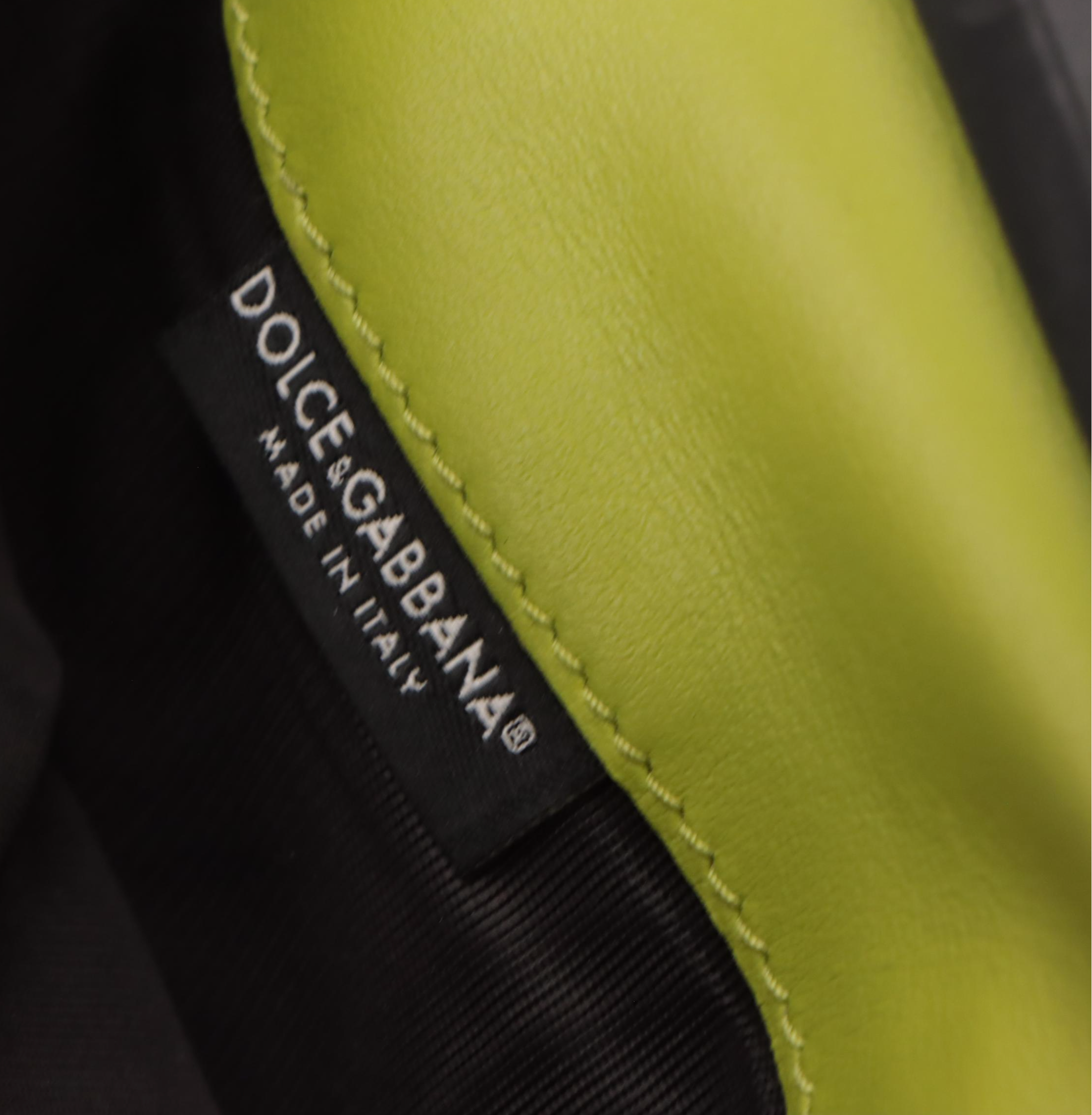 Dolce & Gabbana Lizard Embossed Leather Phone Case/Wallet-on-Chain