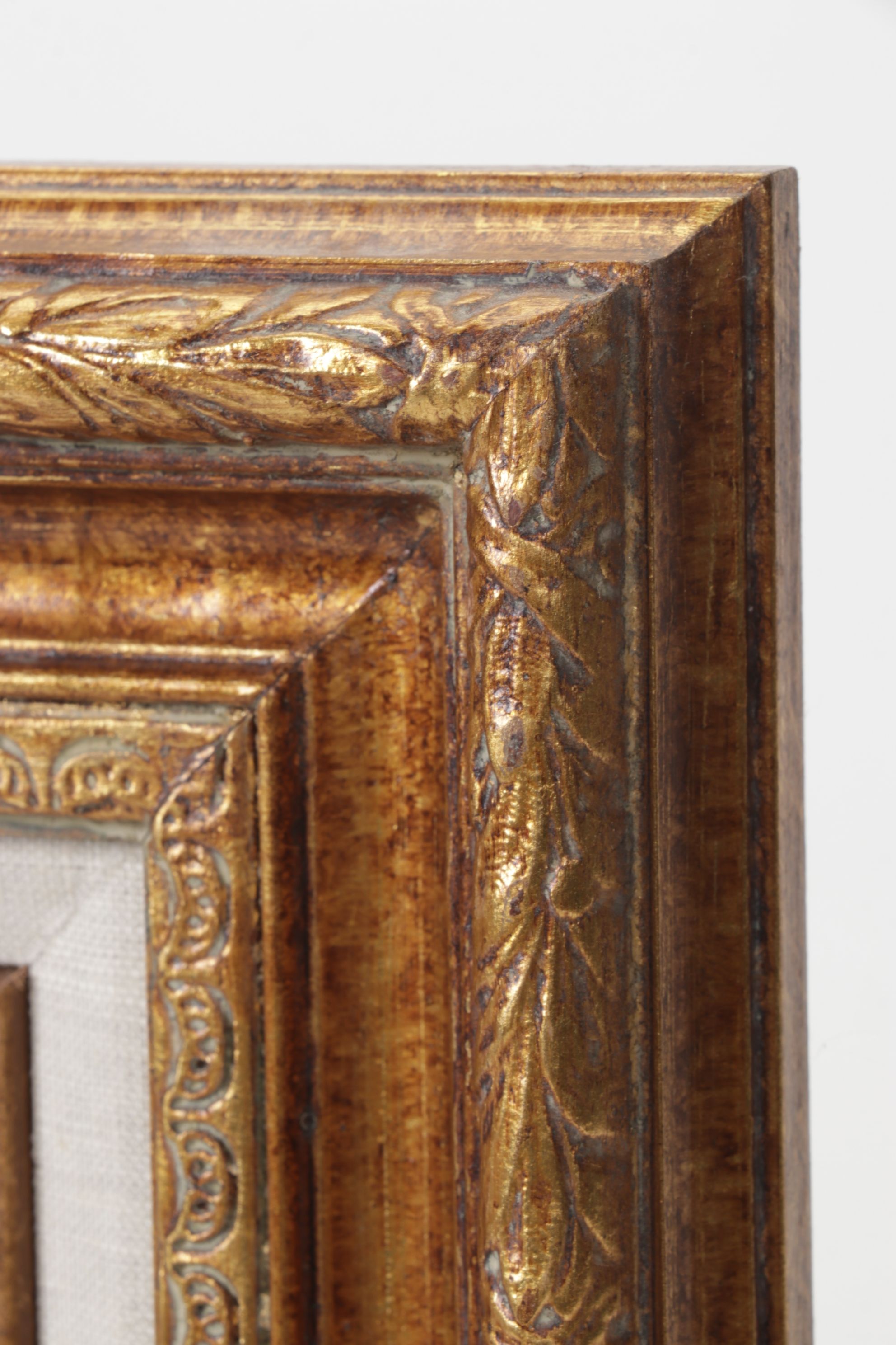 Chinese Gouache Painting on Cork of Maiden in Floral Garden, Mid-20th Century