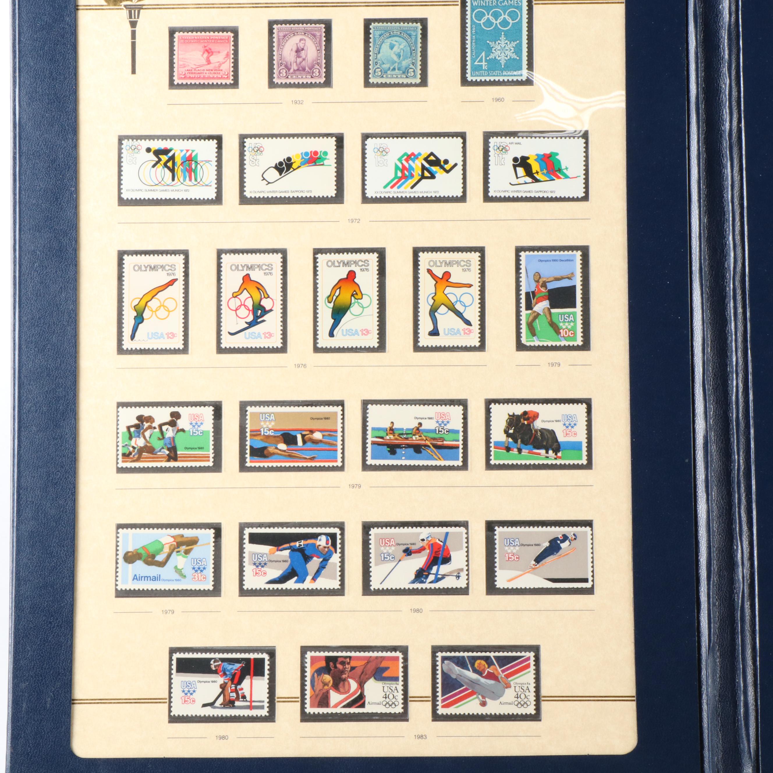 Olympics Stamp Collection, Franklin Mint Knives, and More