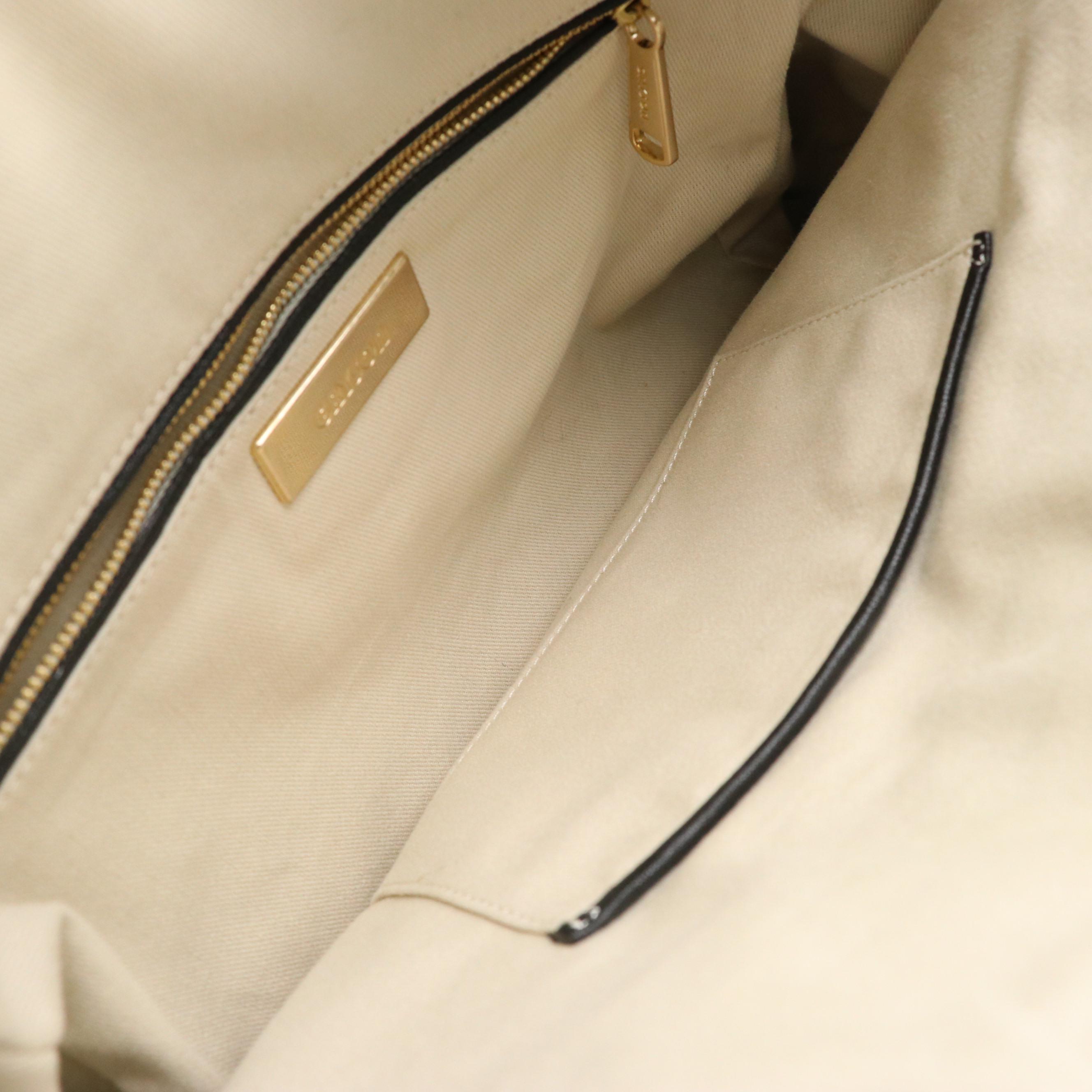 Gryson Shoulder Satchel in Black Crinkled Lambskin Leather