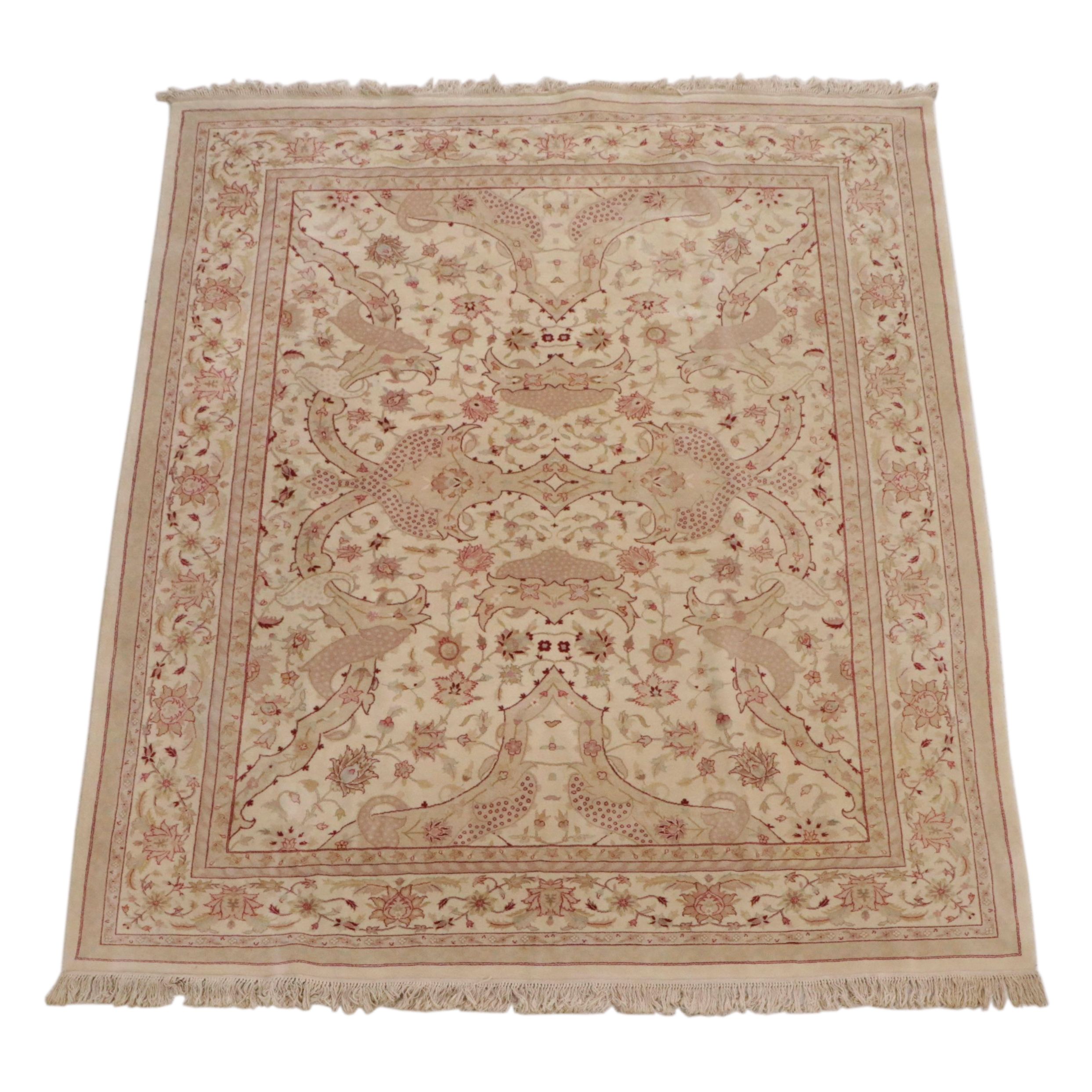 8'2 x 10'10 Hand-Knotted Pakistani Peshawar Area Rug