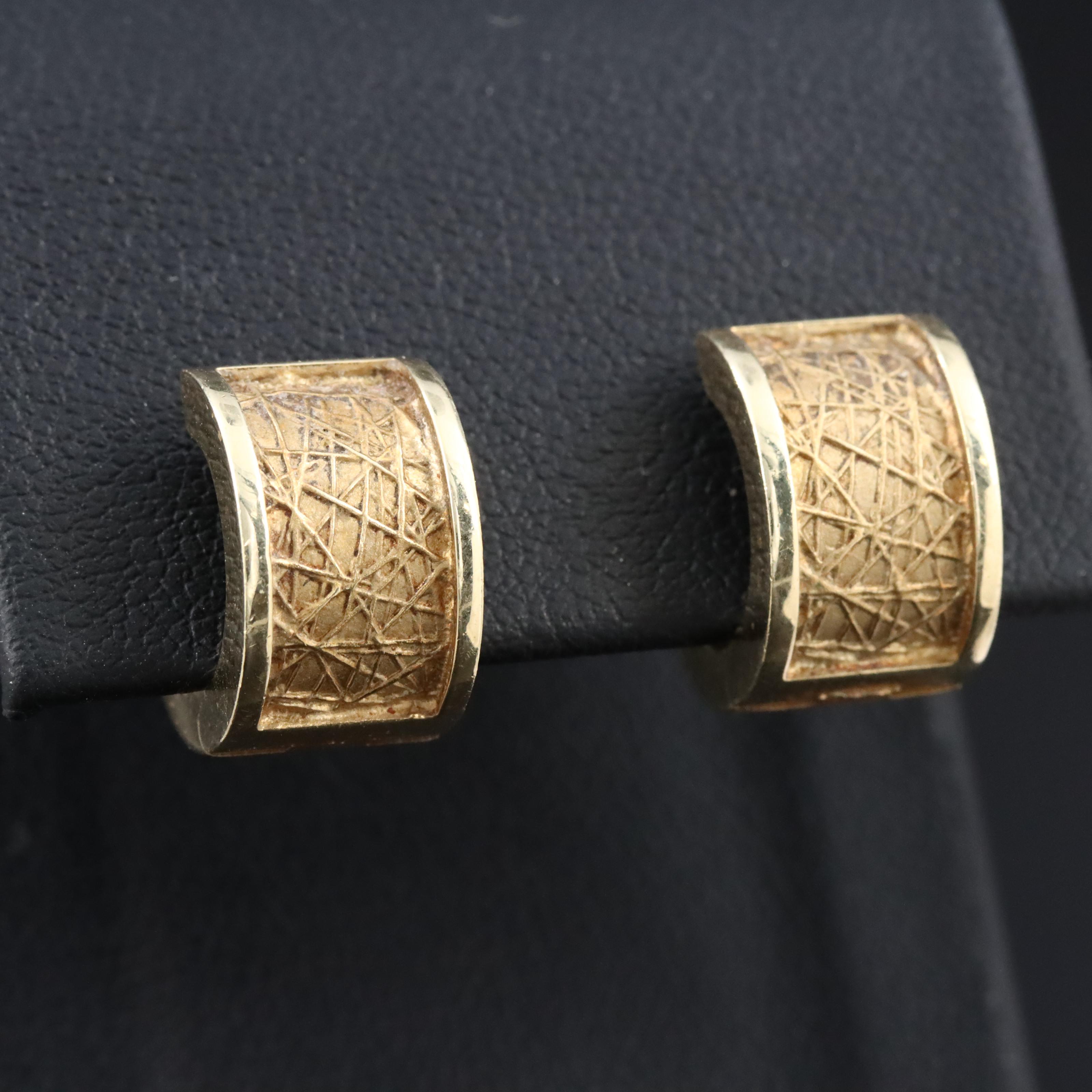 14K Huggie Hoop Earrings