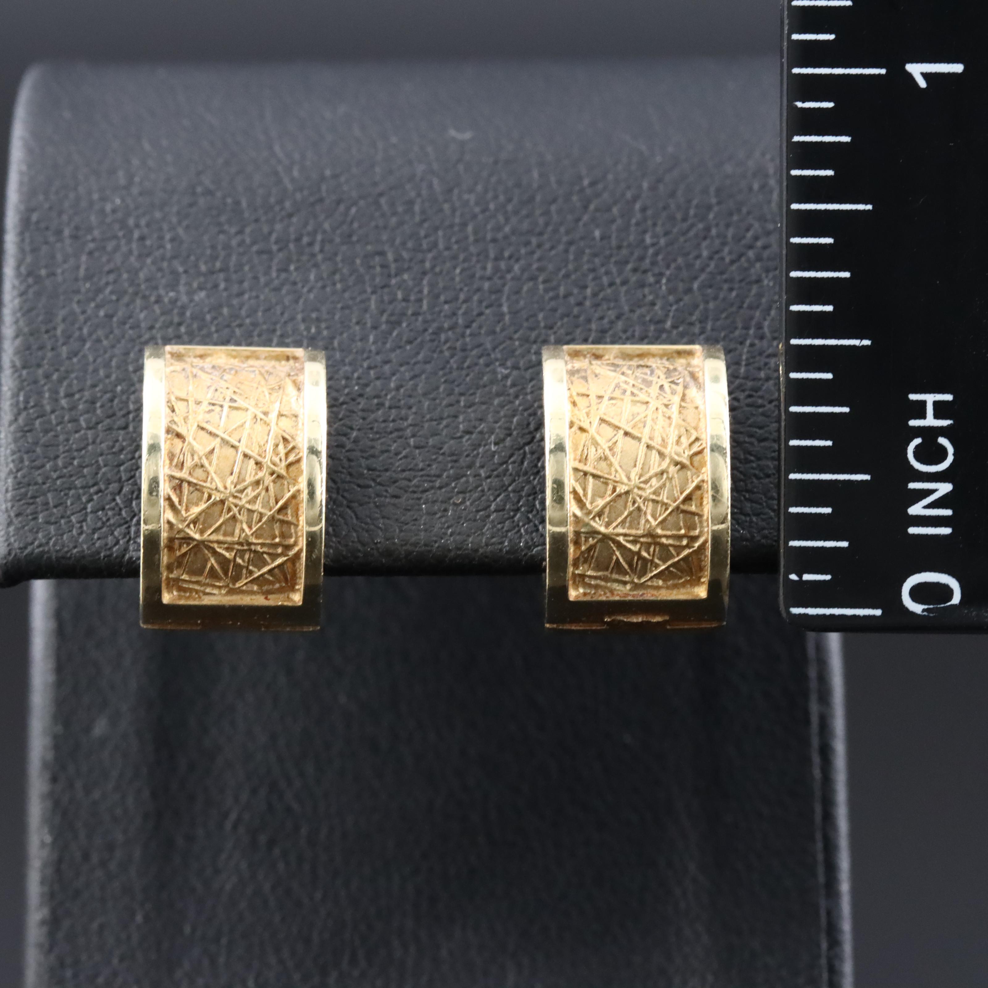 14K Huggie Hoop Earrings