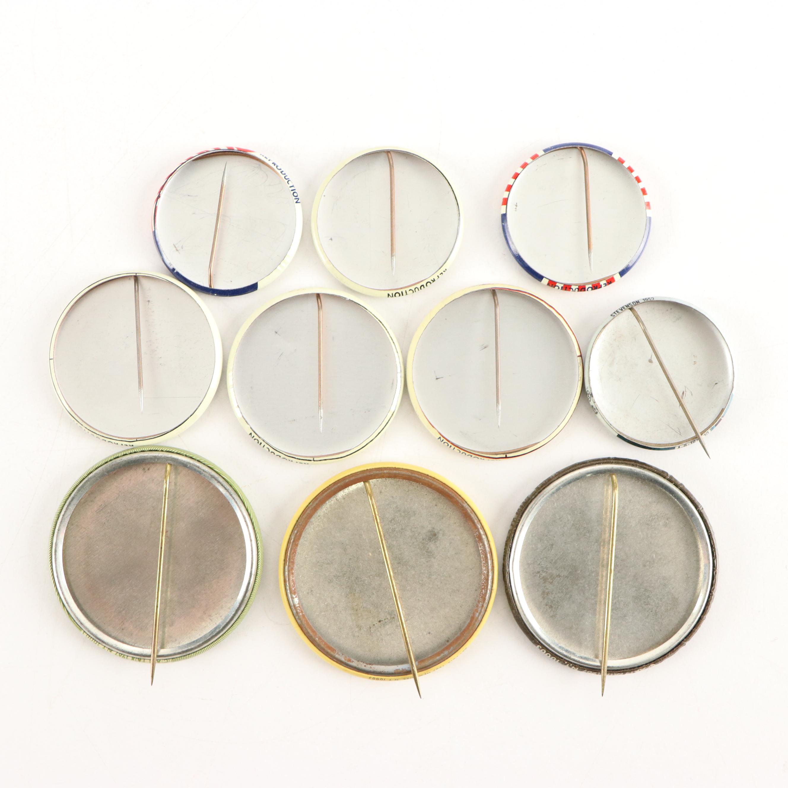 Taft, Roosevelt, Dewey, Willkie, and More Reproduction Political Pinbacks