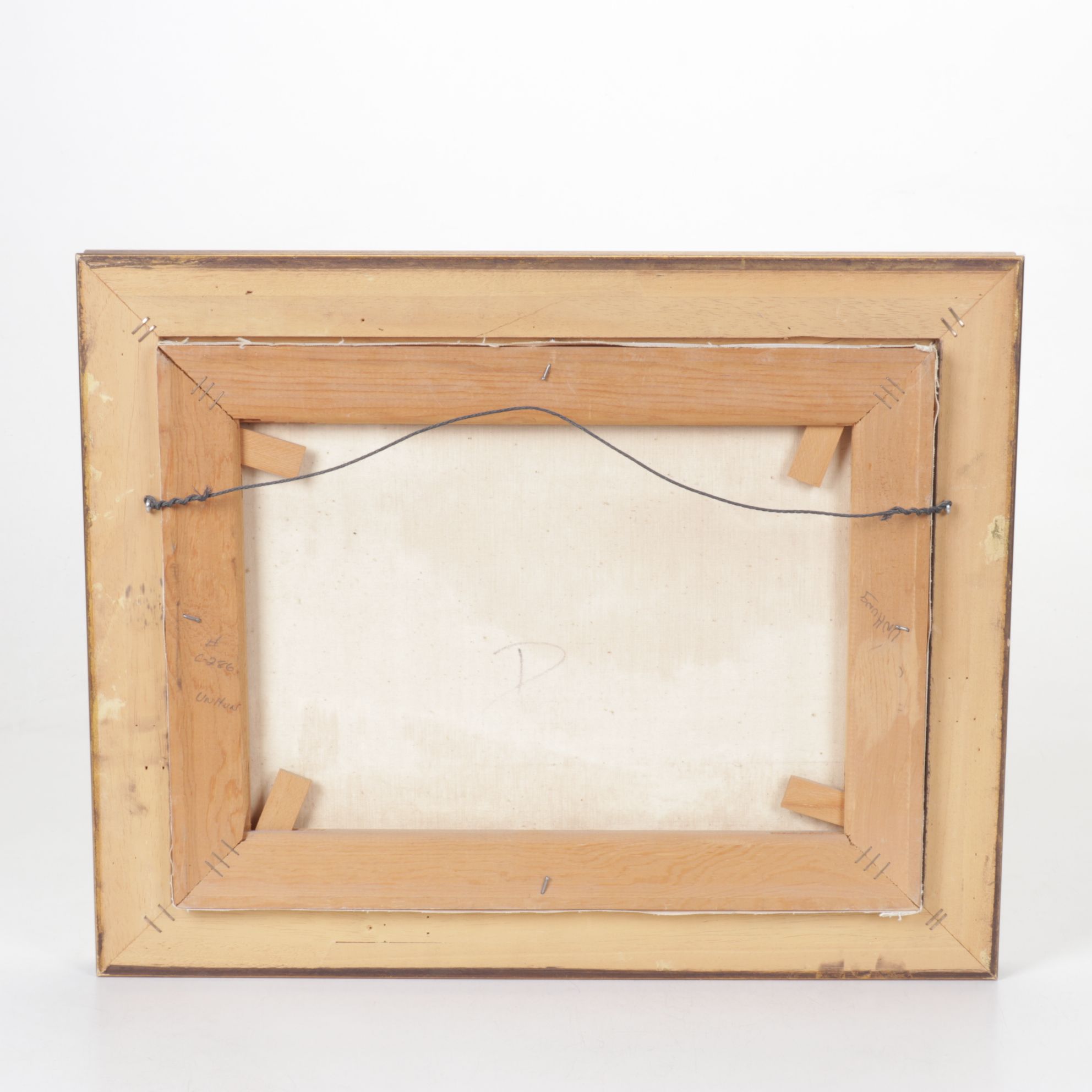 Impressionist Oil Painting of Barren Forest After Snowfall, Late 20th Century