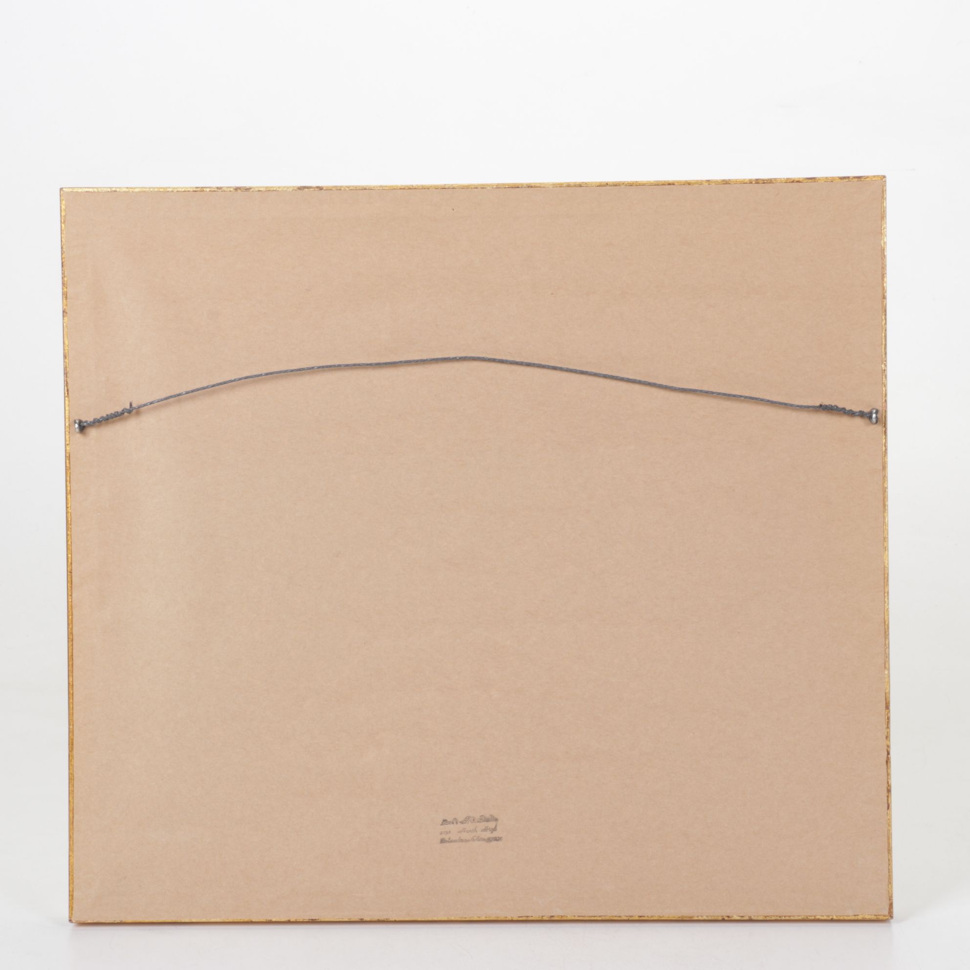 B. Marzano Impressionist Watercolor Painting of Facades in an Italian Courtyard