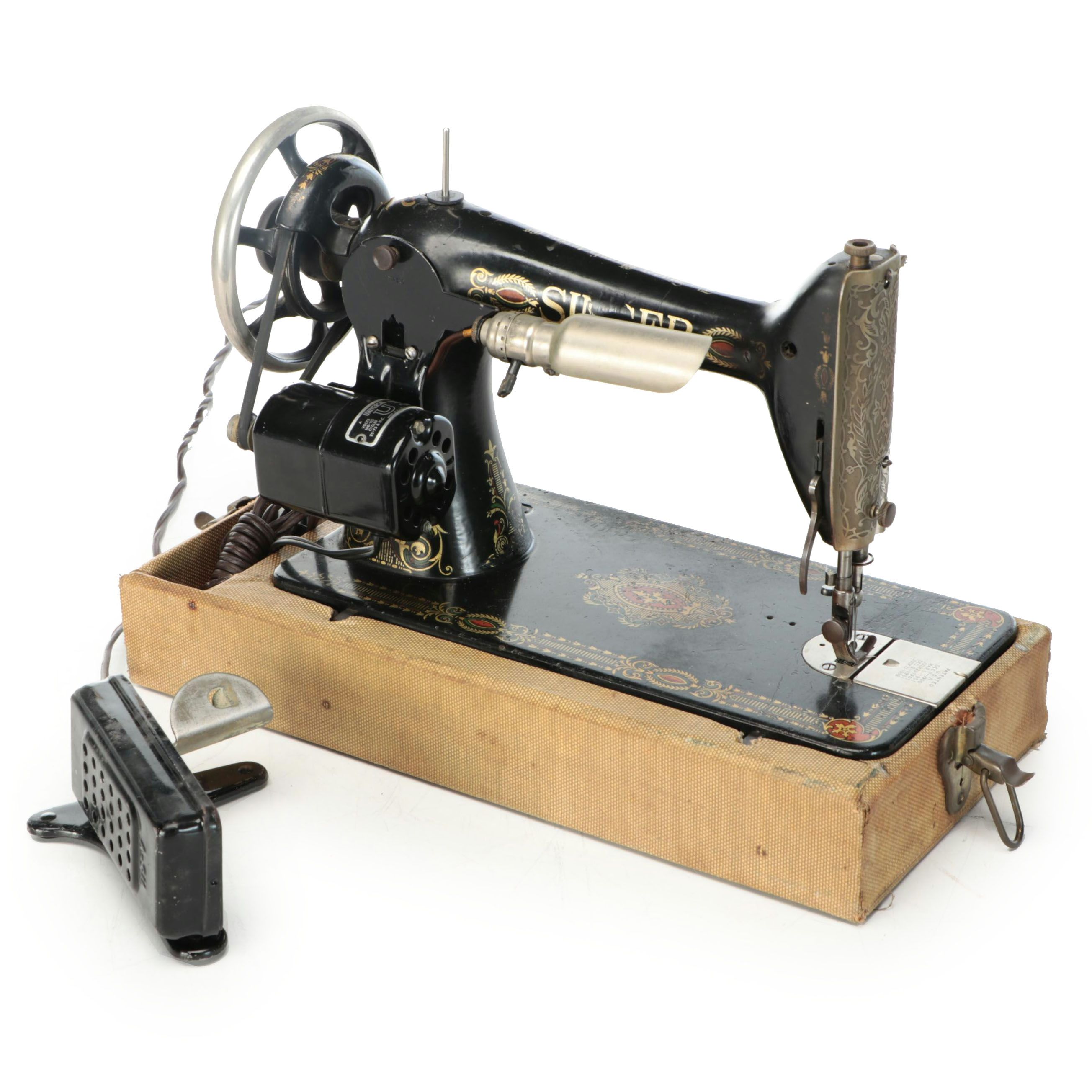 Singer Sewing Machine with Case, Early 20th Century