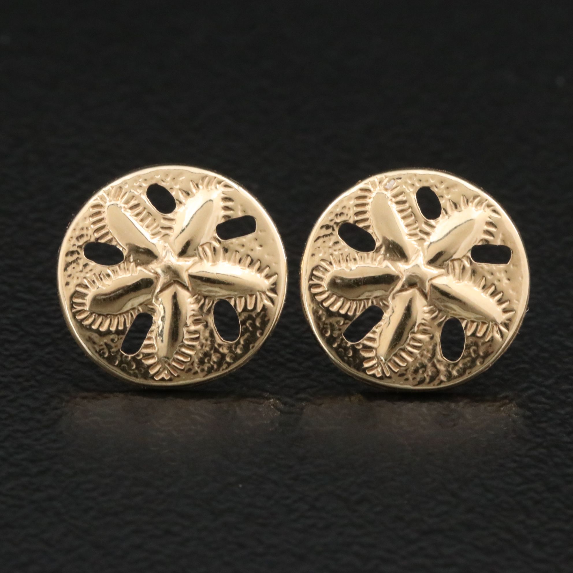14K Sand Dollar Earrings