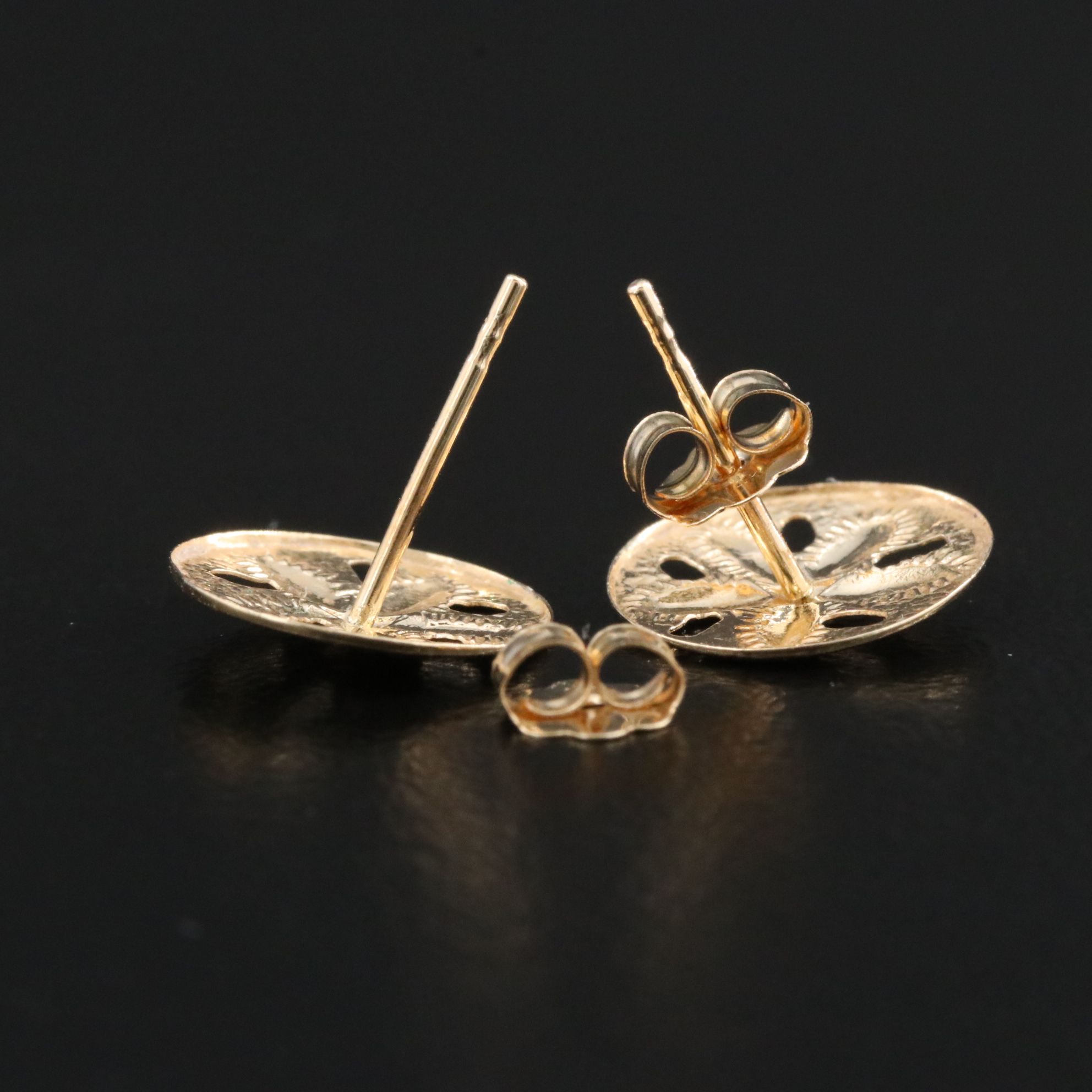 14K Sand Dollar Earrings