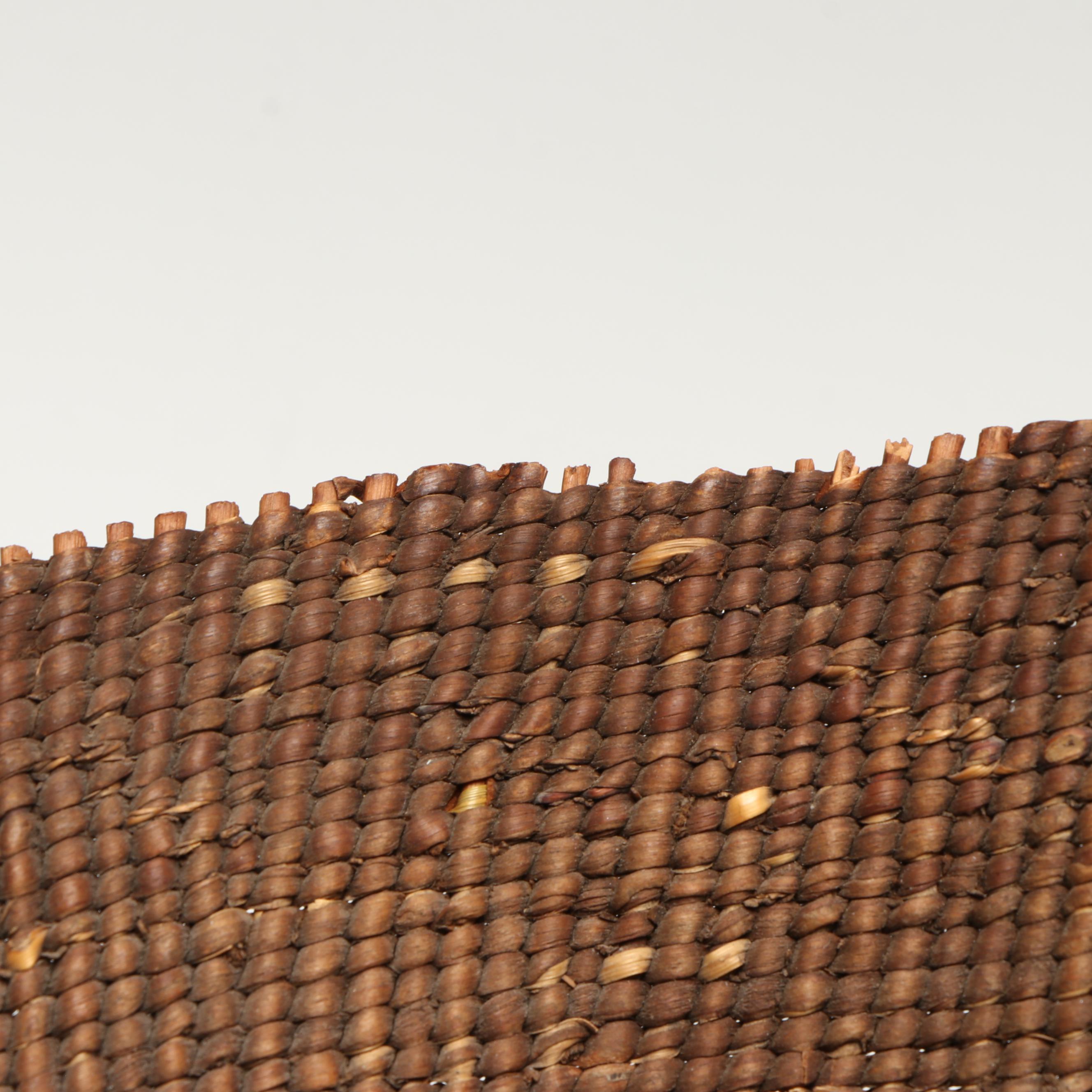 Indigenous Northern California False Embroidered Twined Basketry Bowl