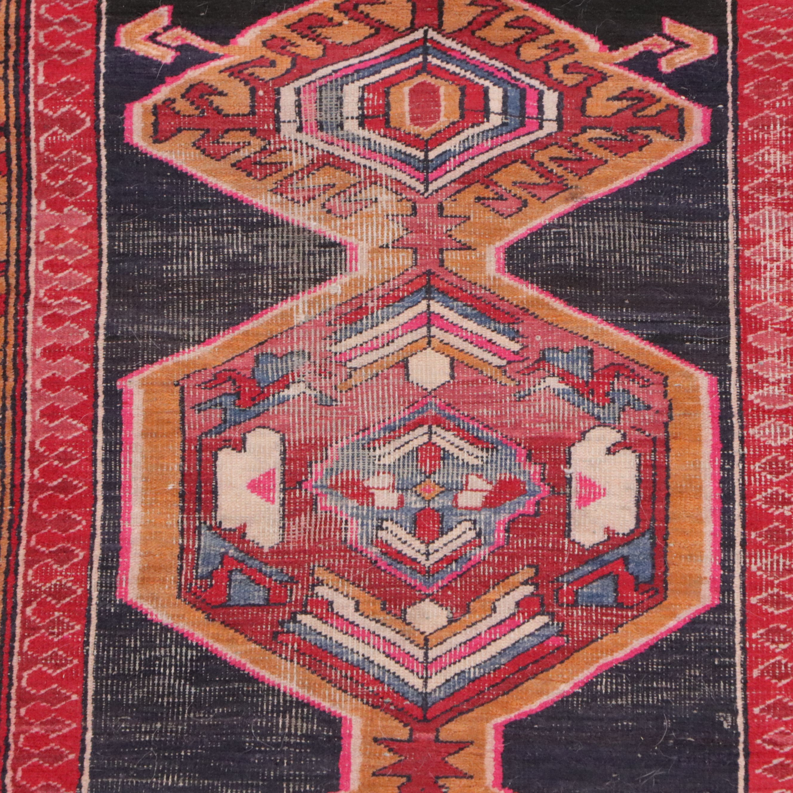 3'6 x 10'3 Hand-Knotted Caucasian Long Rug