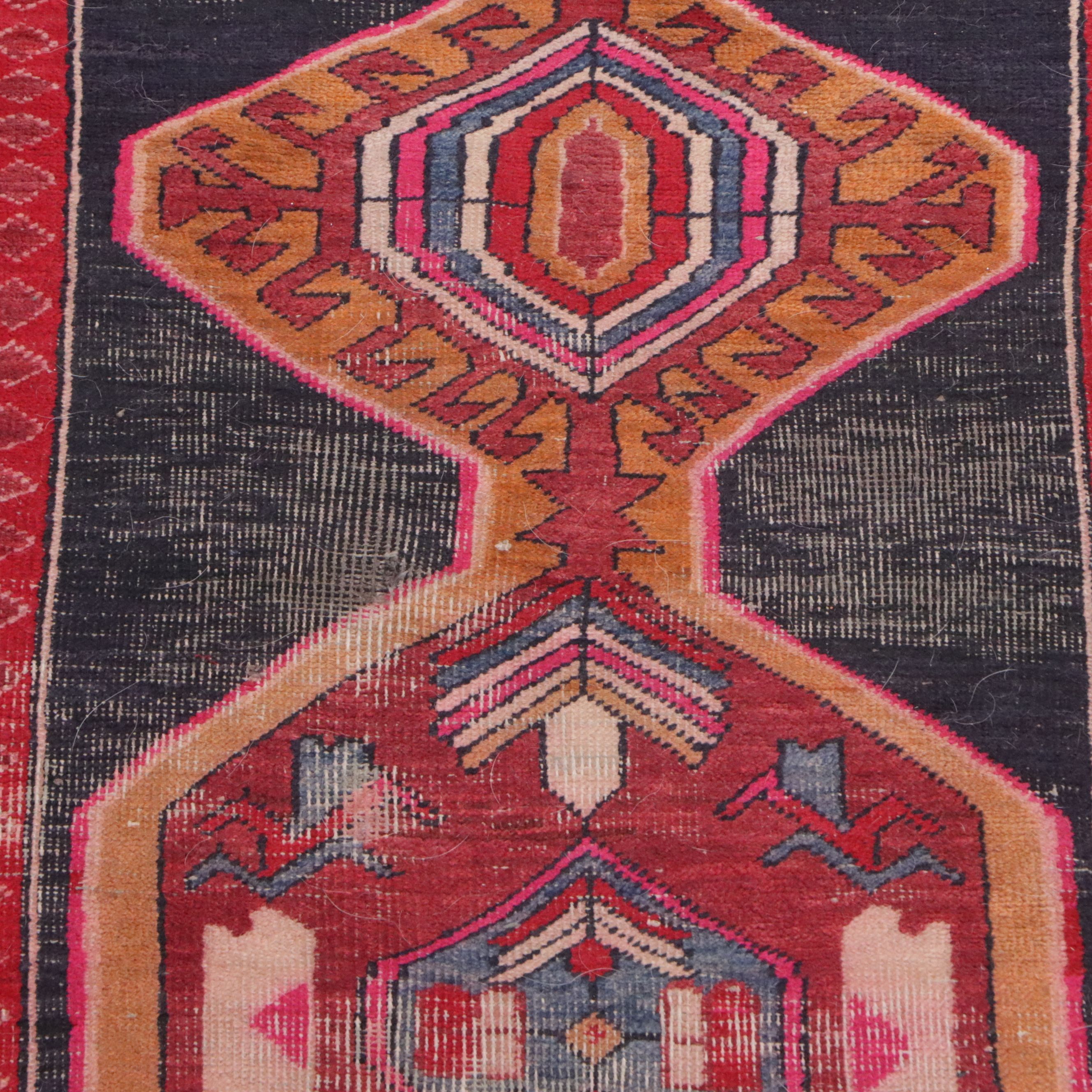3'6 x 10'3 Hand-Knotted Caucasian Long Rug