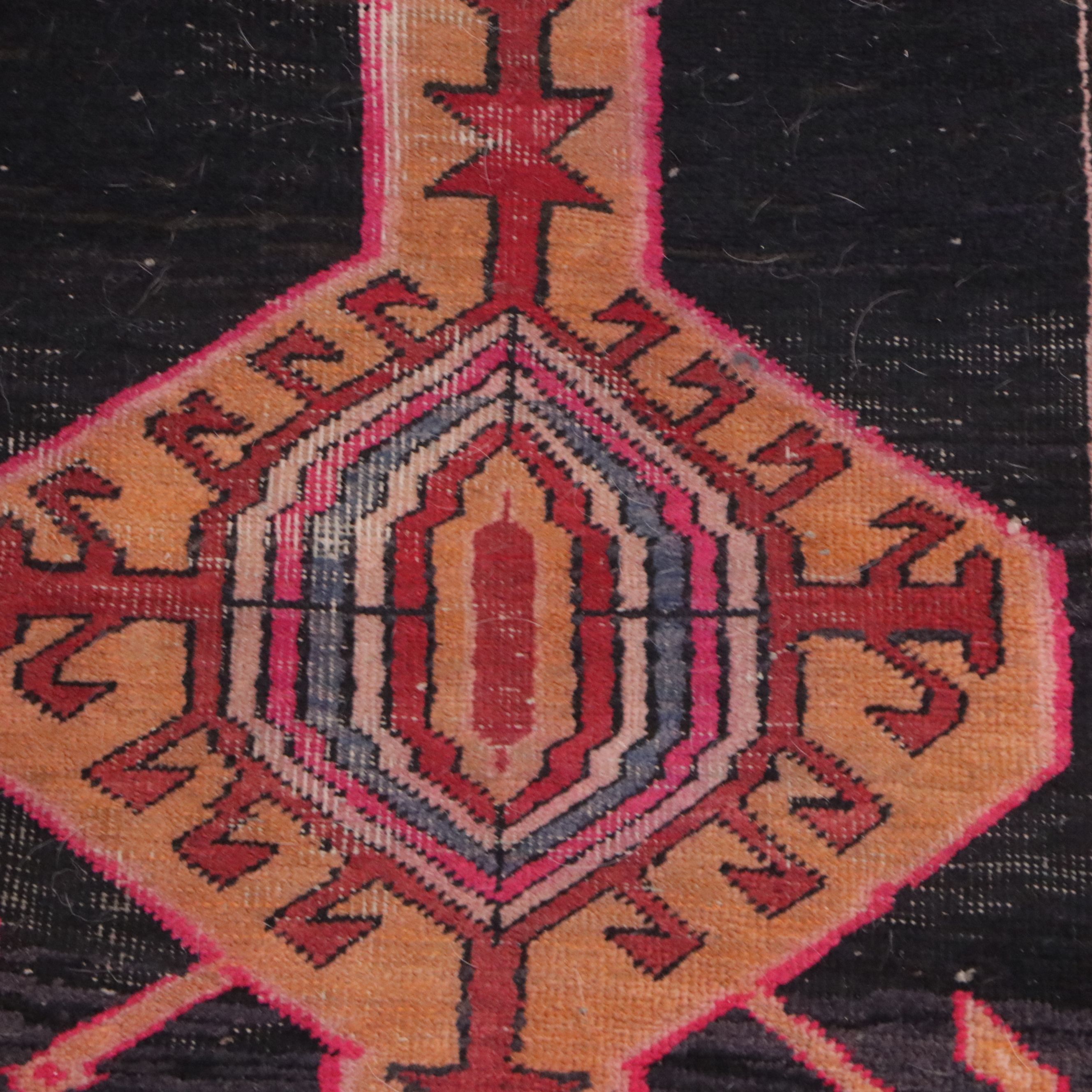 3'6 x 10'3 Hand-Knotted Caucasian Long Rug