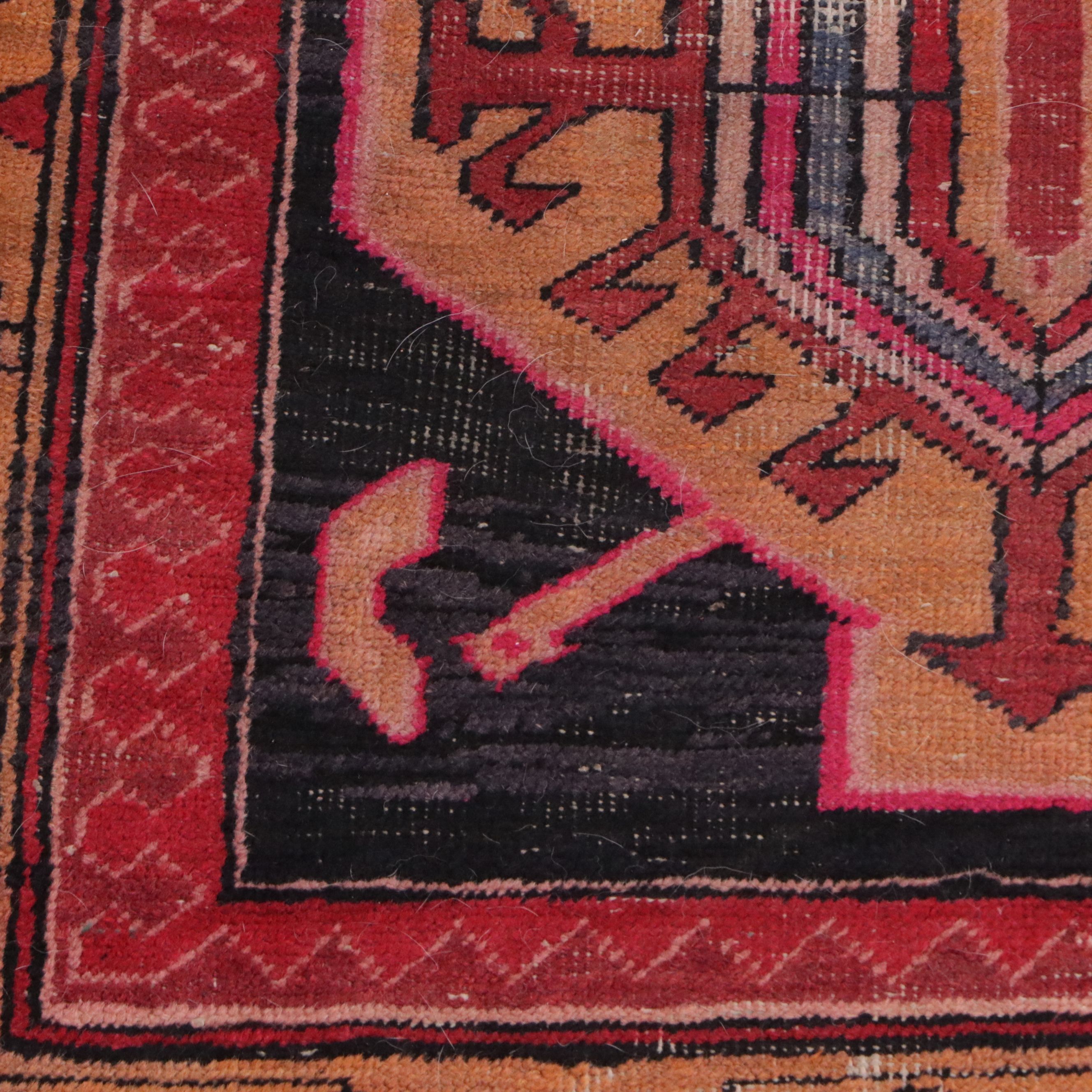 3'6 x 10'3 Hand-Knotted Caucasian Long Rug