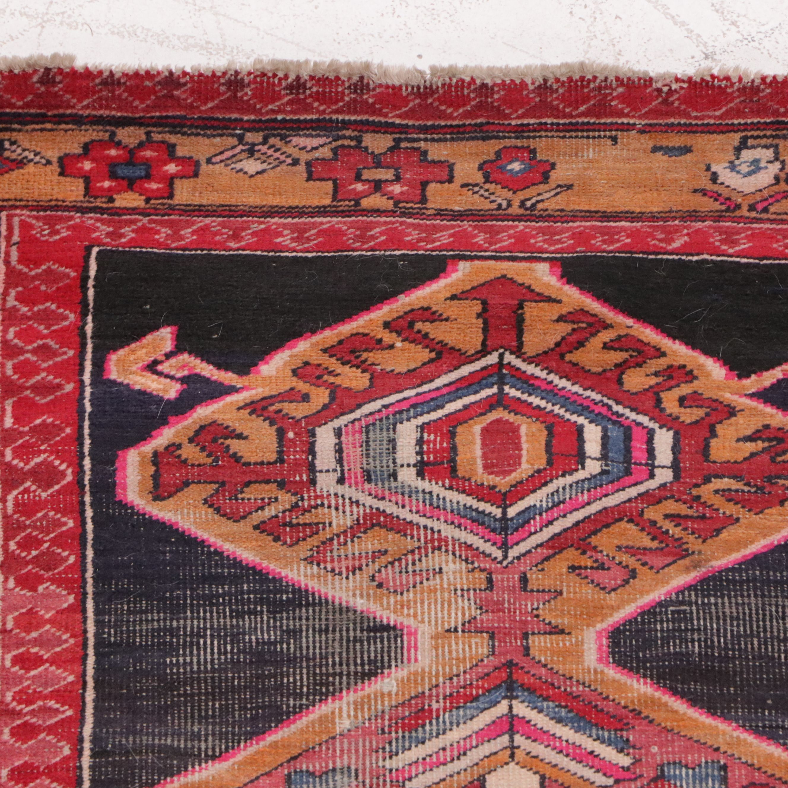 3'6 x 10'3 Hand-Knotted Caucasian Long Rug