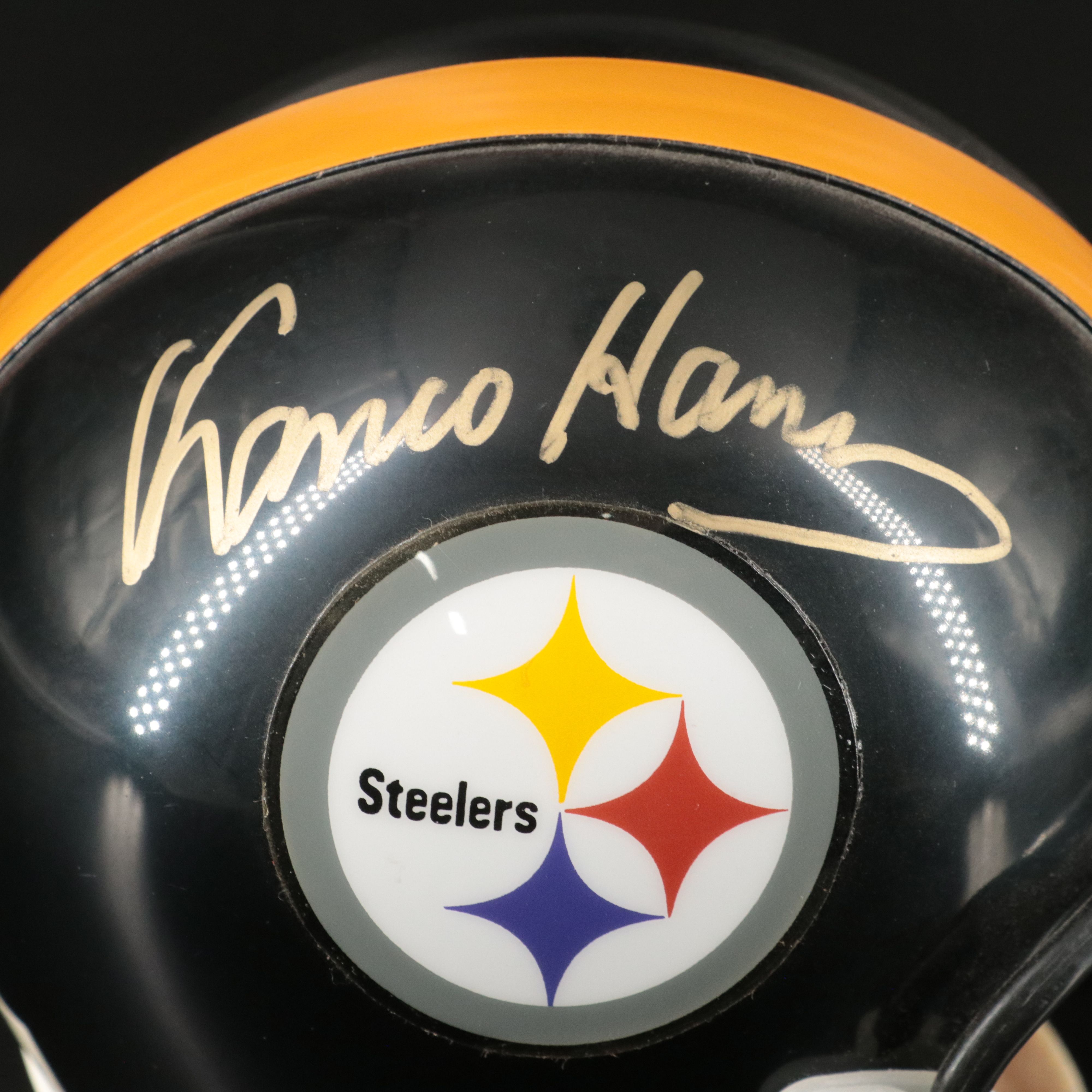 Franco Harris and Rocky Bleier Signed Pittsburgh Steelers Mini Helmets with More
