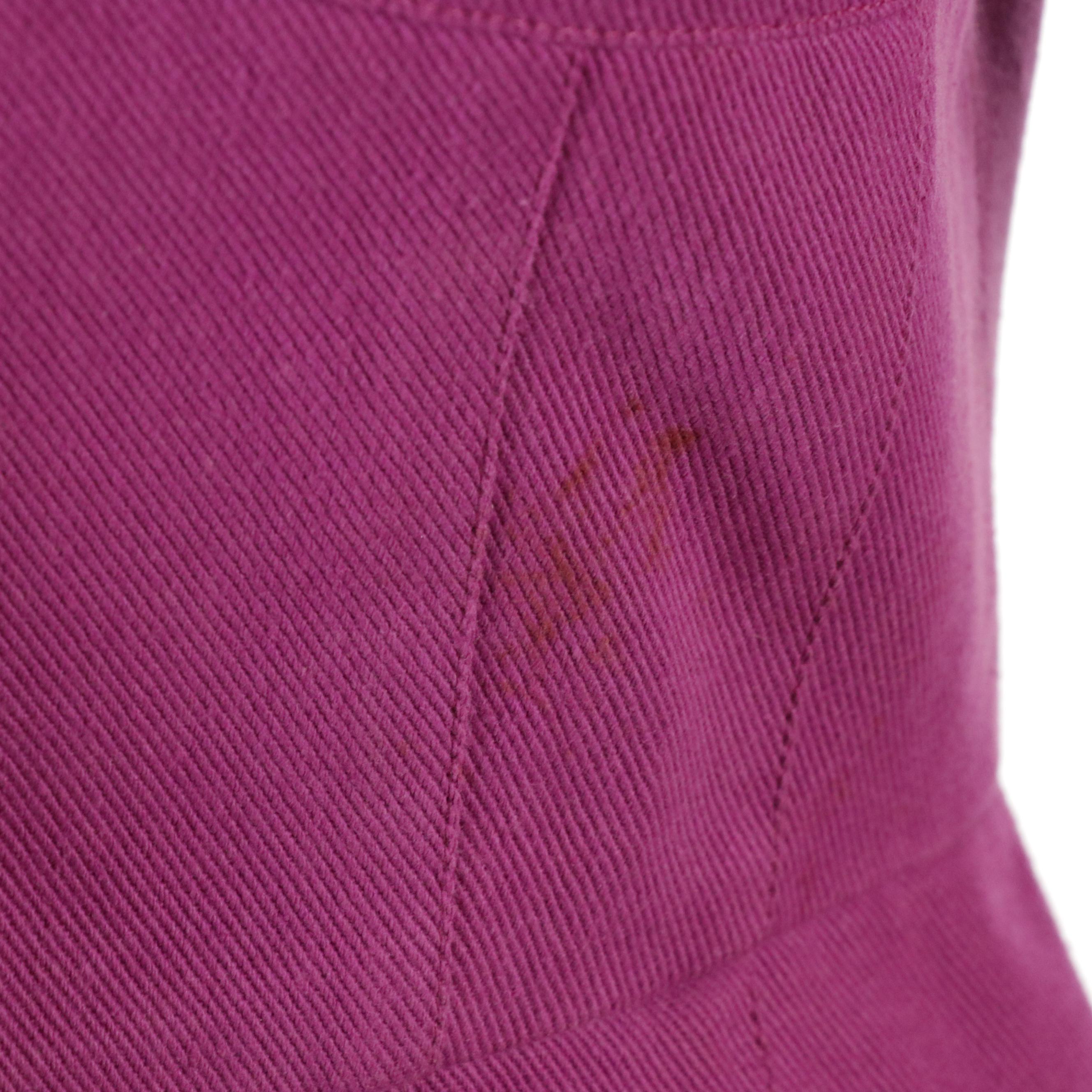 Karl Lagerfeld Tailored Magenta Denim Lapel-Collar Skirt Suit, 1990s