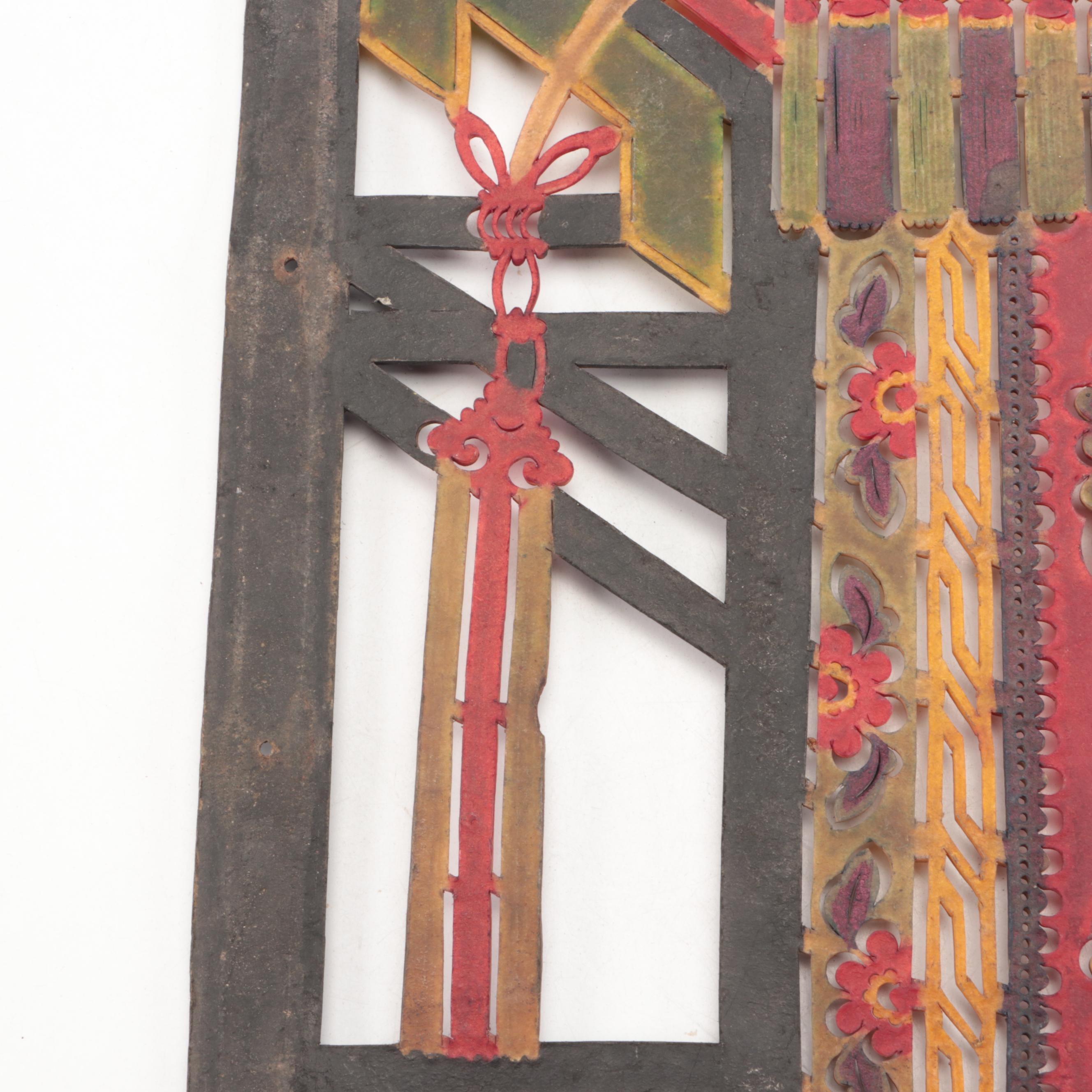 Chinese Table Vellum Shadow Puppet Prop, Circa 1870