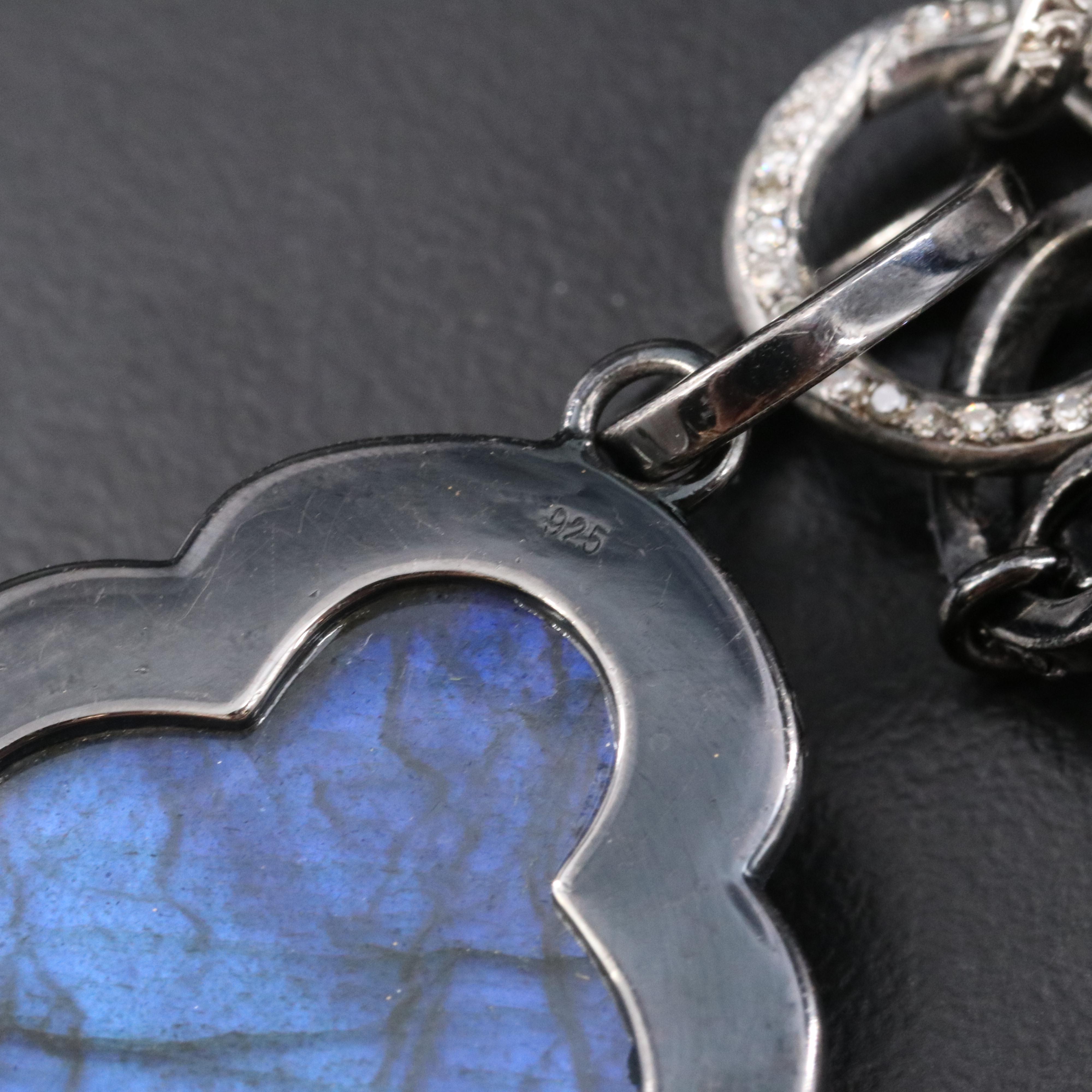 Sheryl Lowe Gemstone Buddha and Bar Pendant Necklace