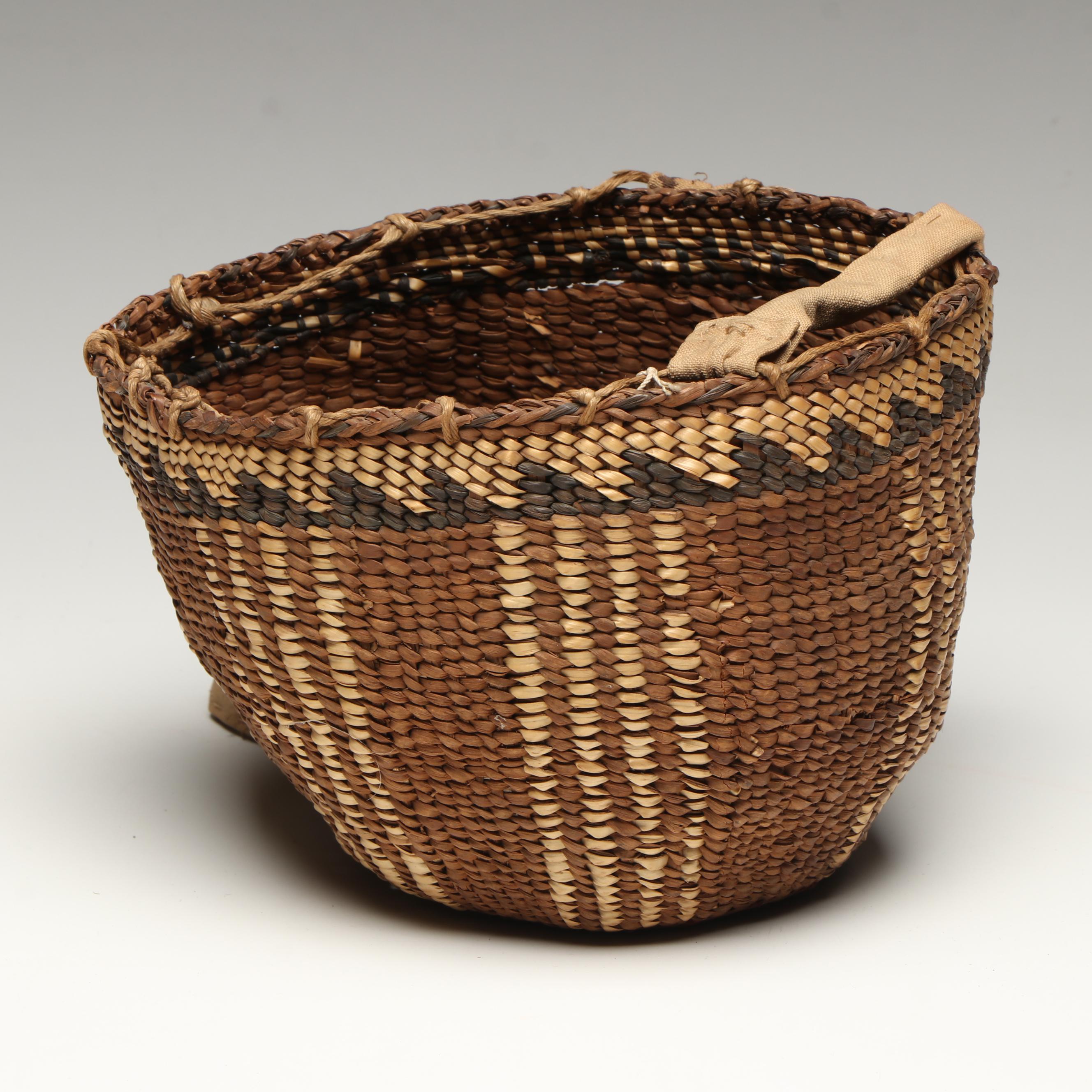 Indigenous Pacific Northwest Coast Gathering Basket