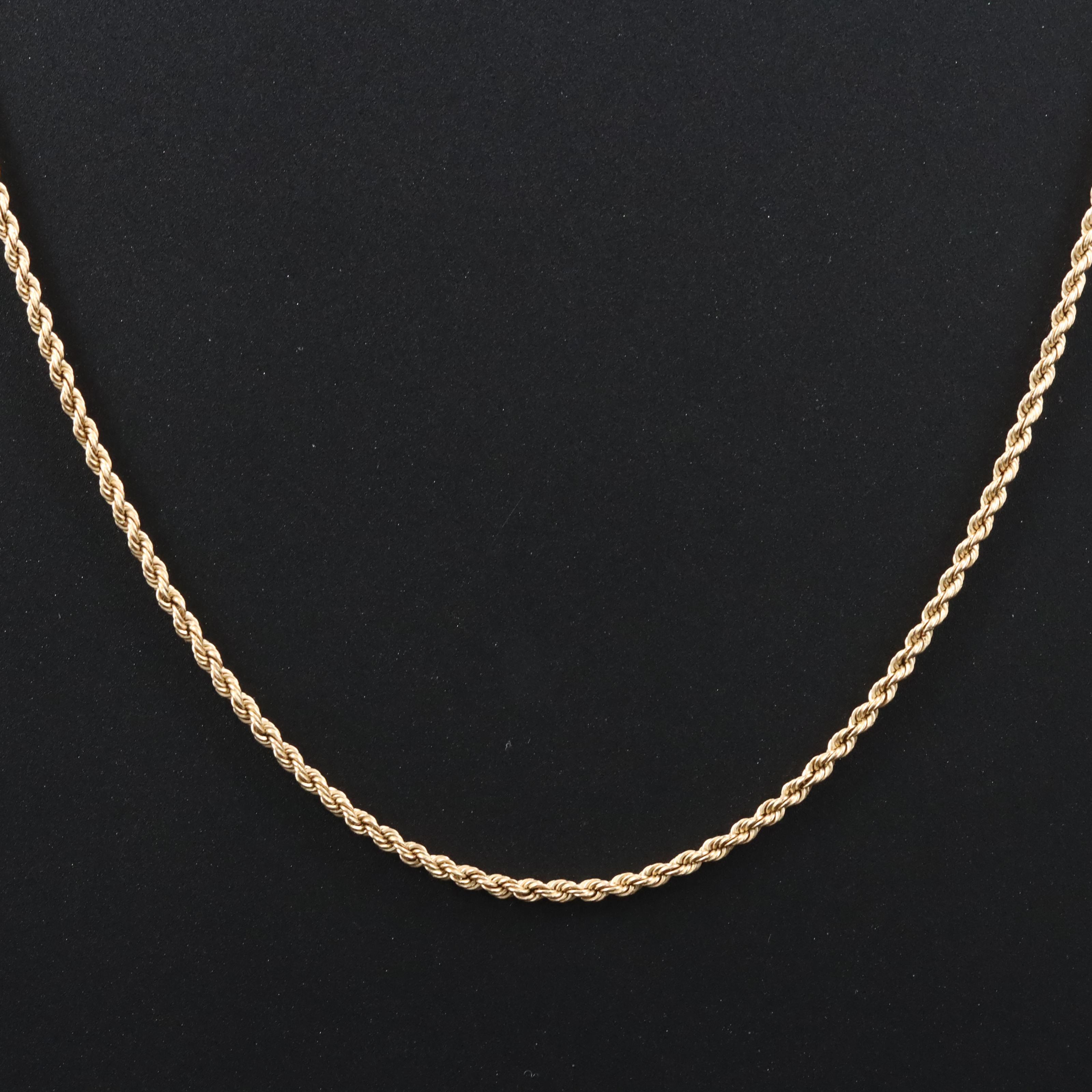 14K Rope Chain Necklace