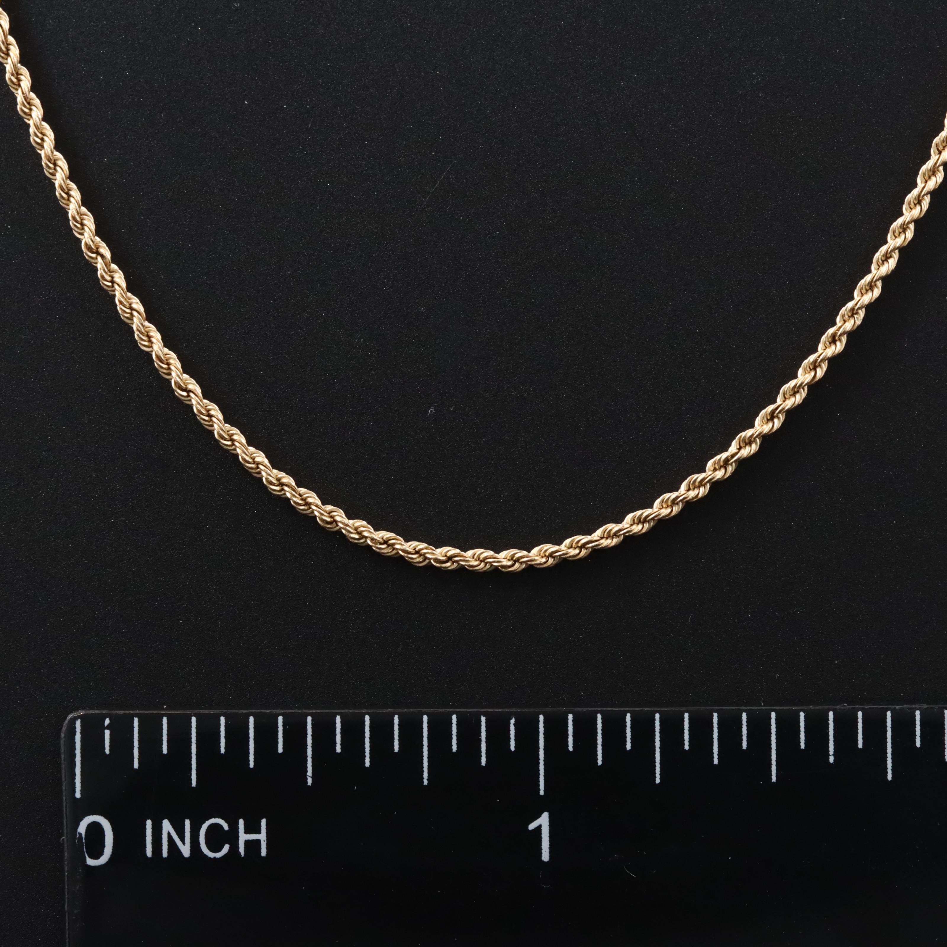14K Rope Chain Necklace