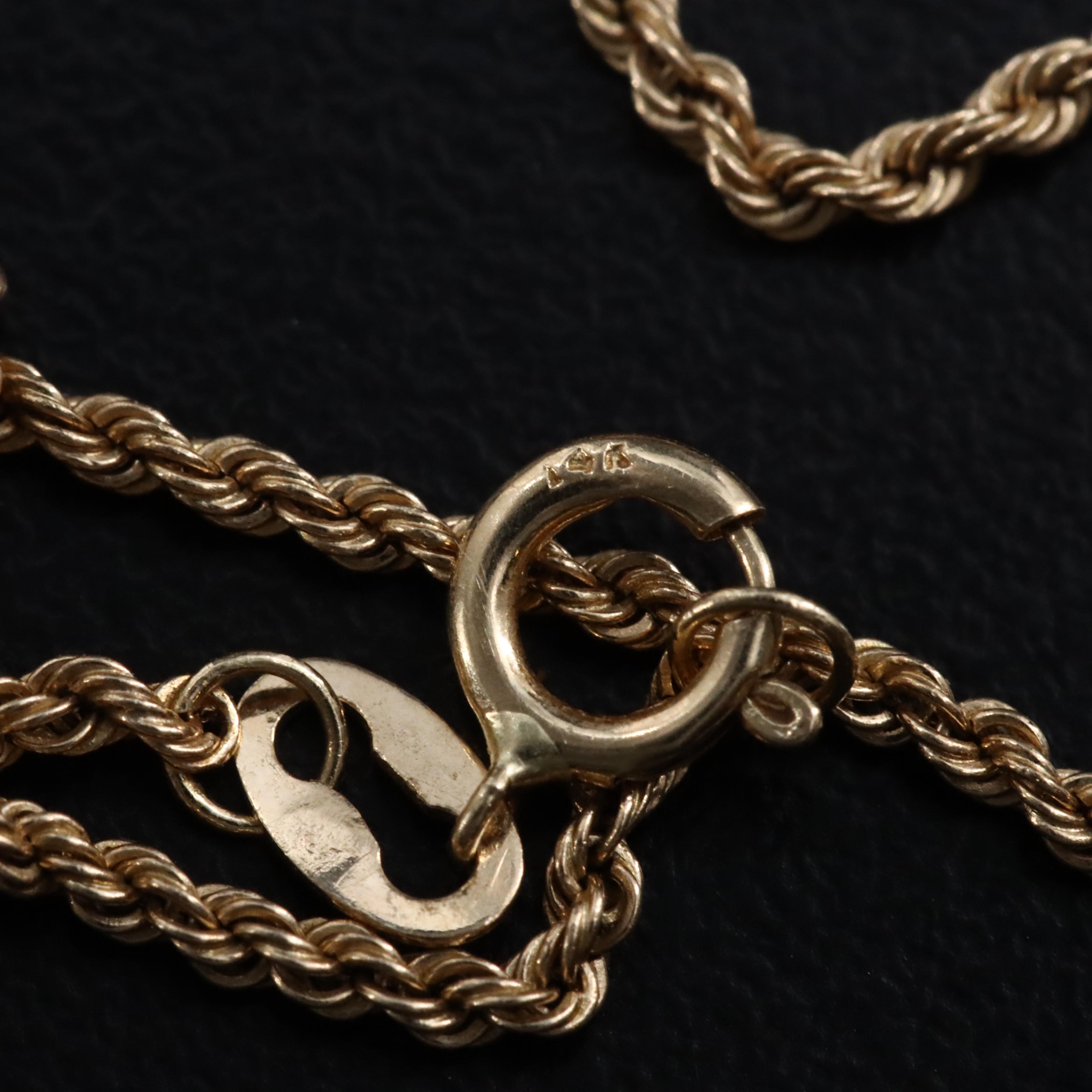 14K Rope Chain Necklace